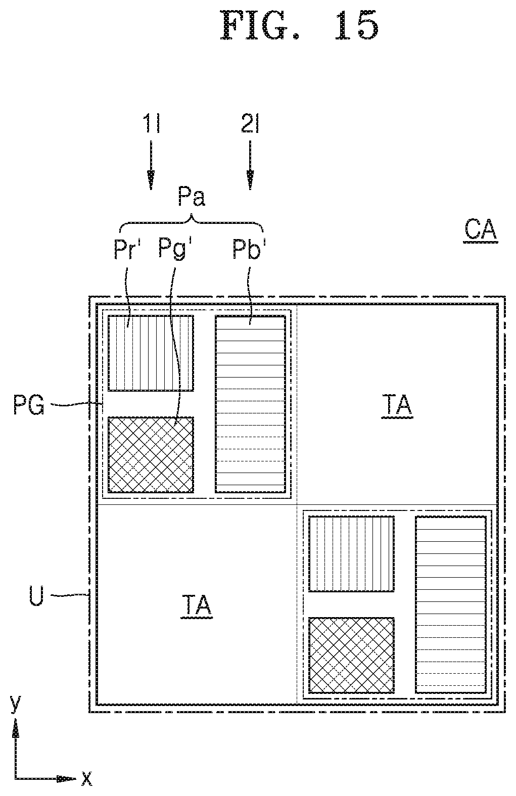 Patent US11832479 Figure 19 – Display device which includes an expanded display area