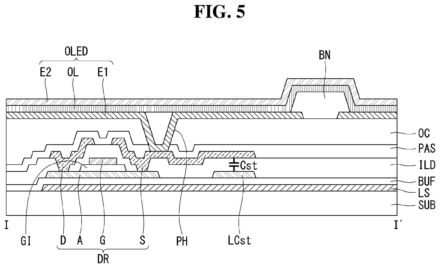 Patent US11832483 Figure 5 – Display device