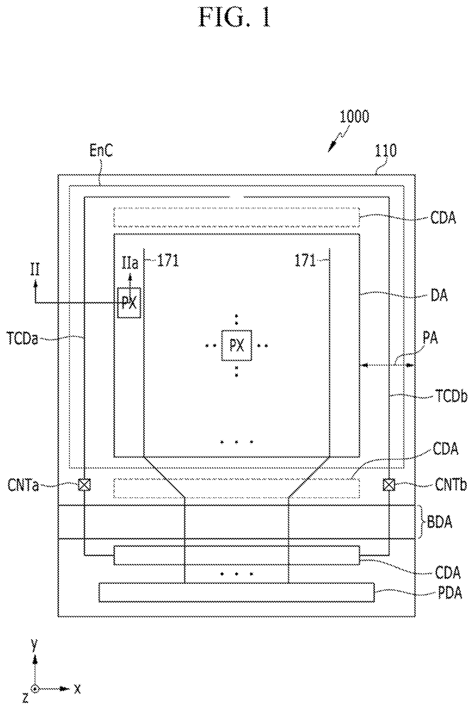 Patent US11832484 Figure 1 – Display device