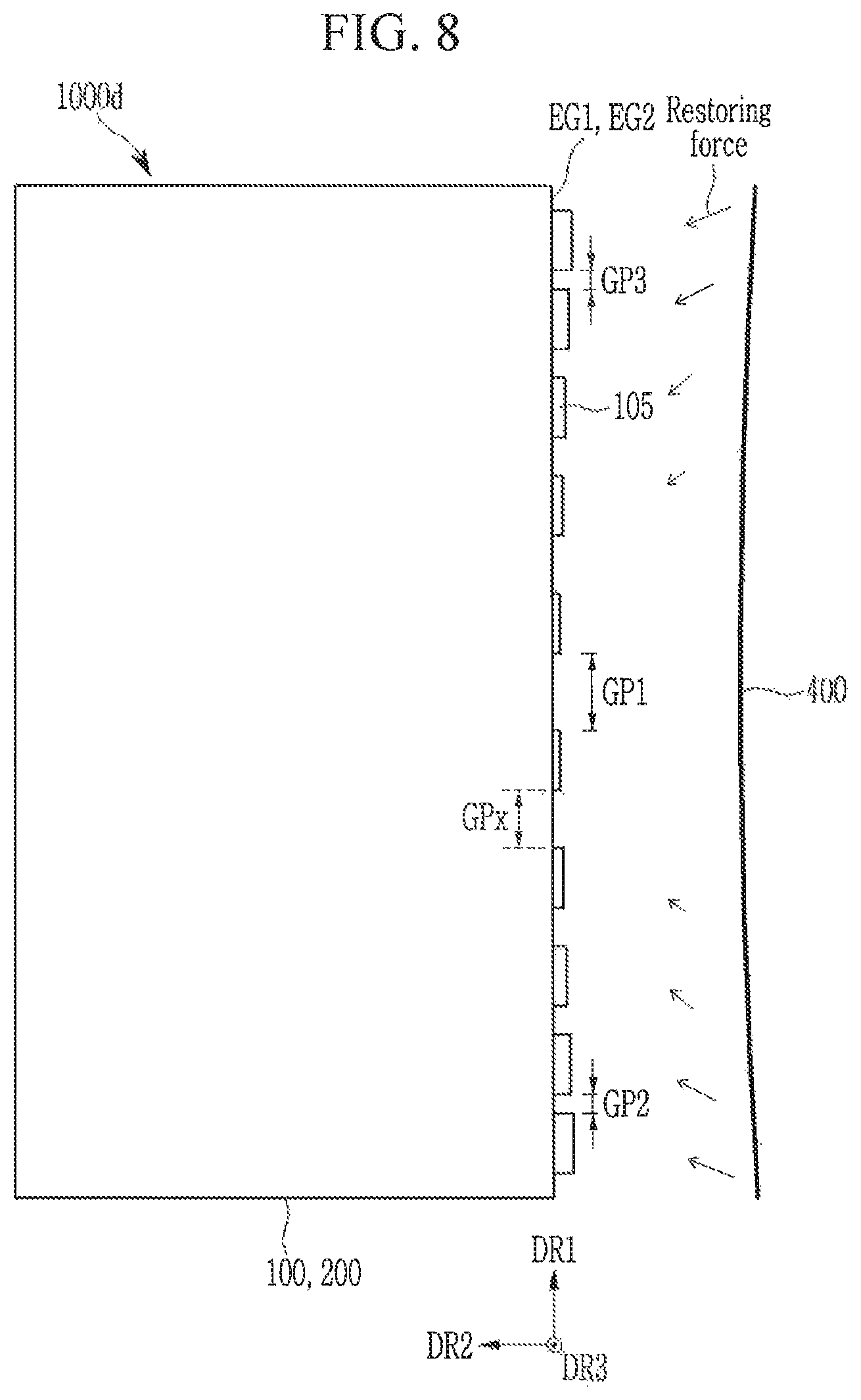 Patent US11832487 Figure 8 – Display device