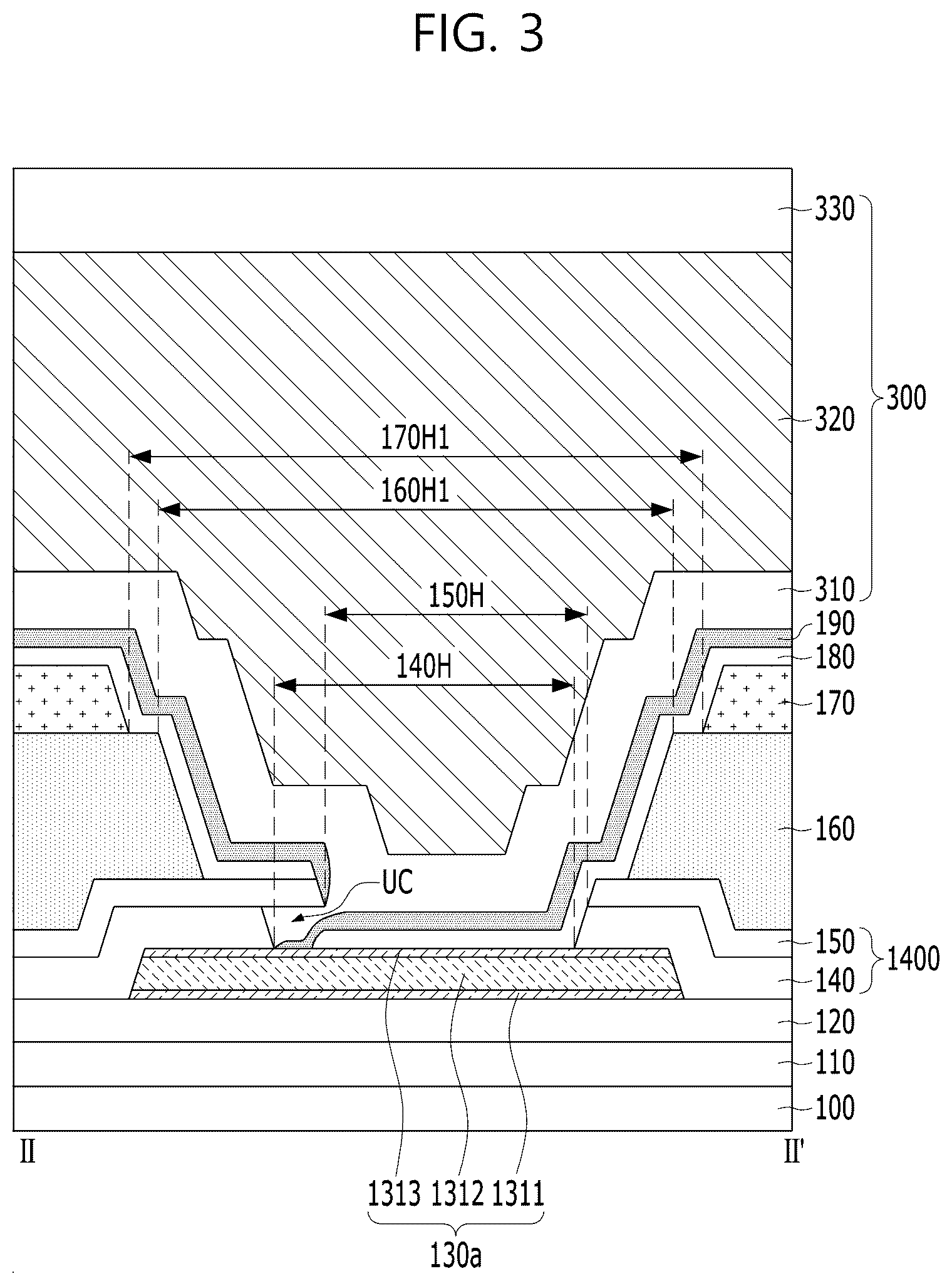 Patent US11832488 Figure 3 – Display device having auxiliary wiring