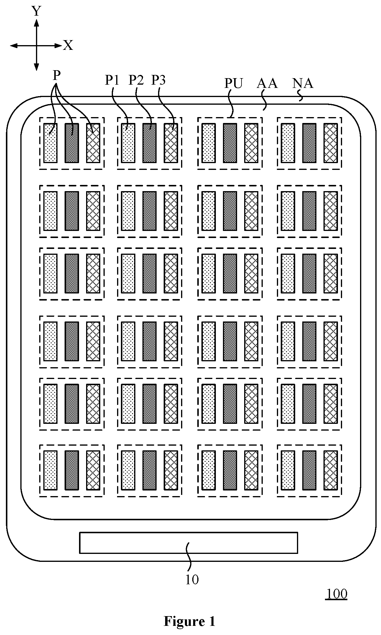 Patent US11832492 Figure 1 – Display panel and display control method, and display device