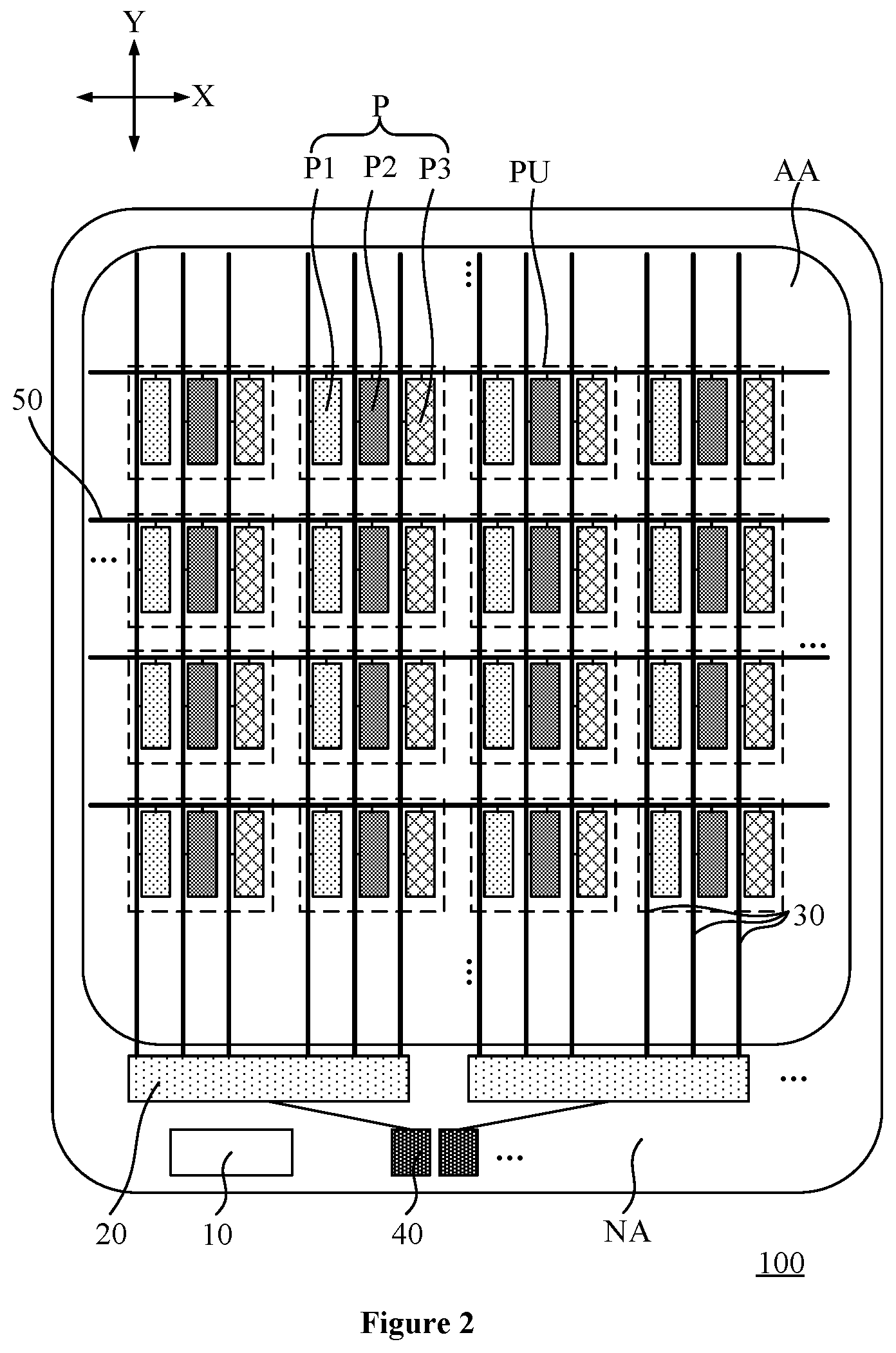 Patent US11832492 Figure 2 – Display panel and display control method, and display device