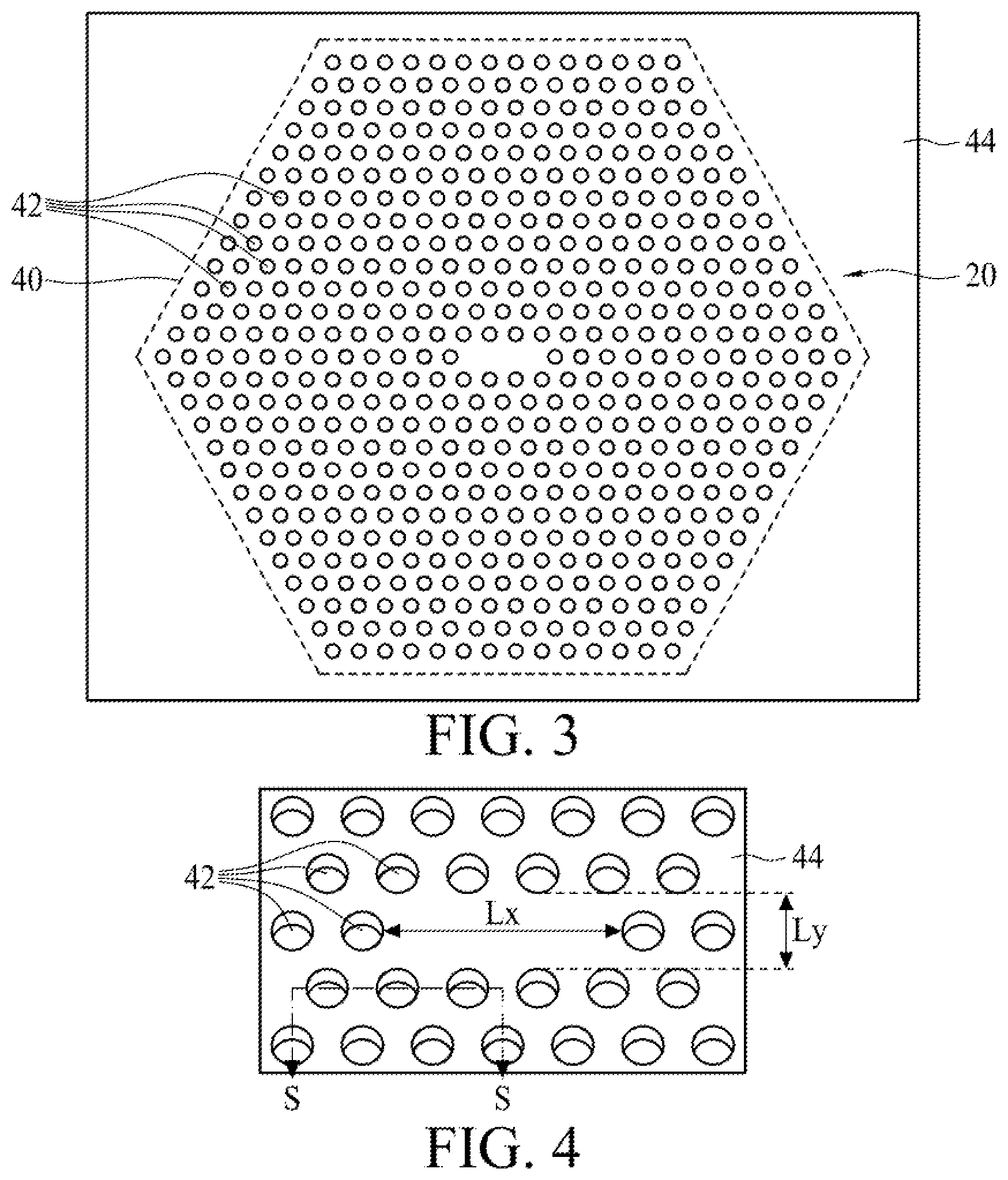 Patent US11832496 Figure 3 – Color display with color filter layer comprising two-dimensional photonic crystals formed in a dielectric layer
