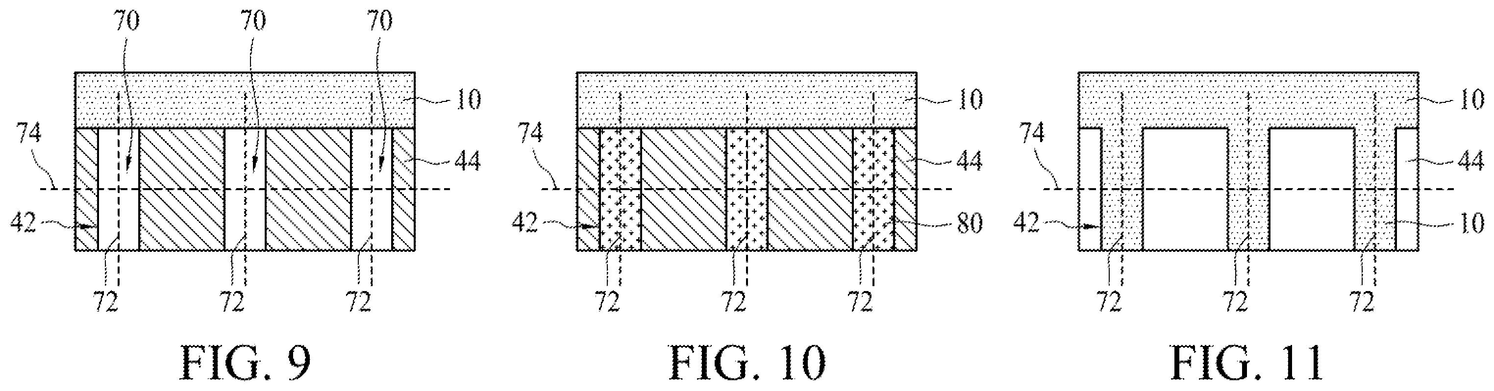 Patent US11832496 Figure 6 – Color display with color filter layer comprising two-dimensional photonic crystals formed in a dielectric layer