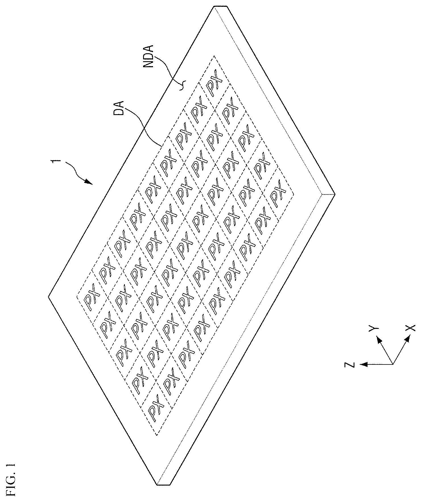 Patent US11832503 Figure 1 – Display device and method for manufacturing the same