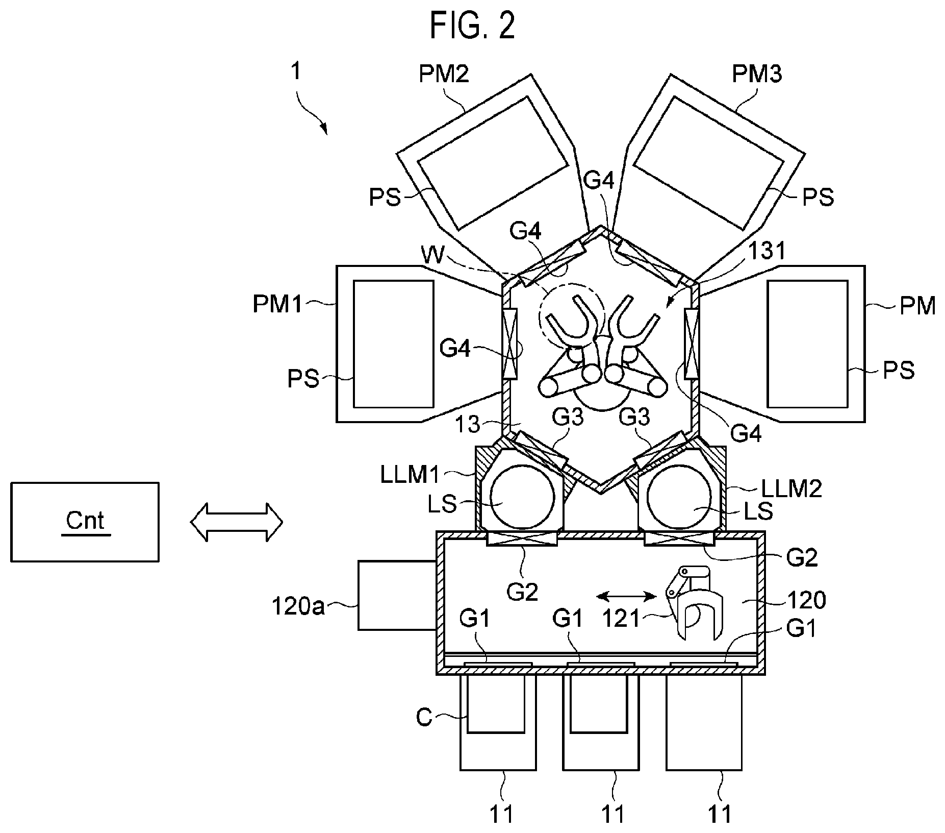 Patent US11832524 Figure 2 – Method for processing substrate, processing apparatus, and processing system