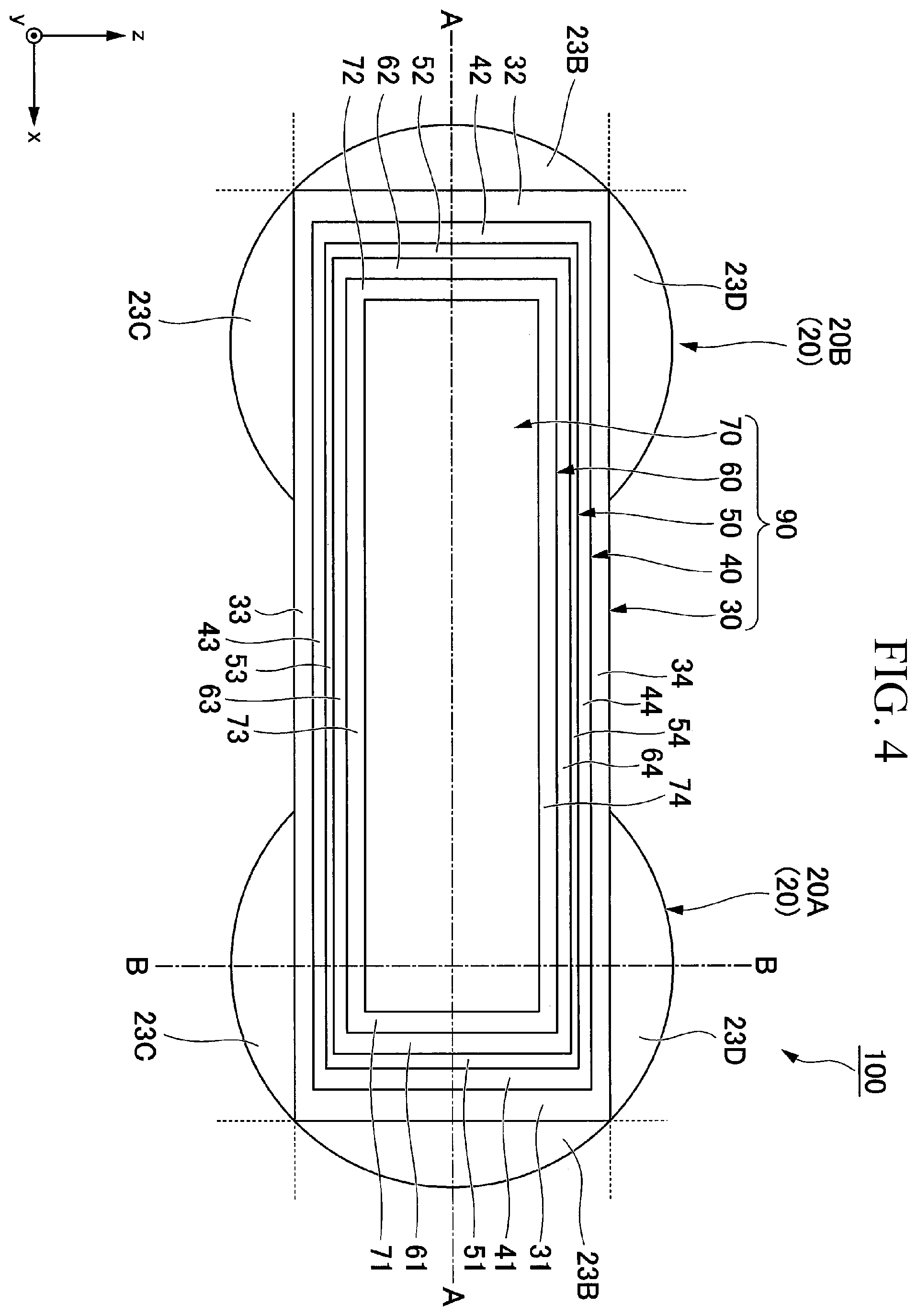 Patent US11832531 Figure 4 – Spin-orbit torque magnetization rotational element, spin-orbit torque magnetoresistance effect element, magnetic memory, and reservoir element