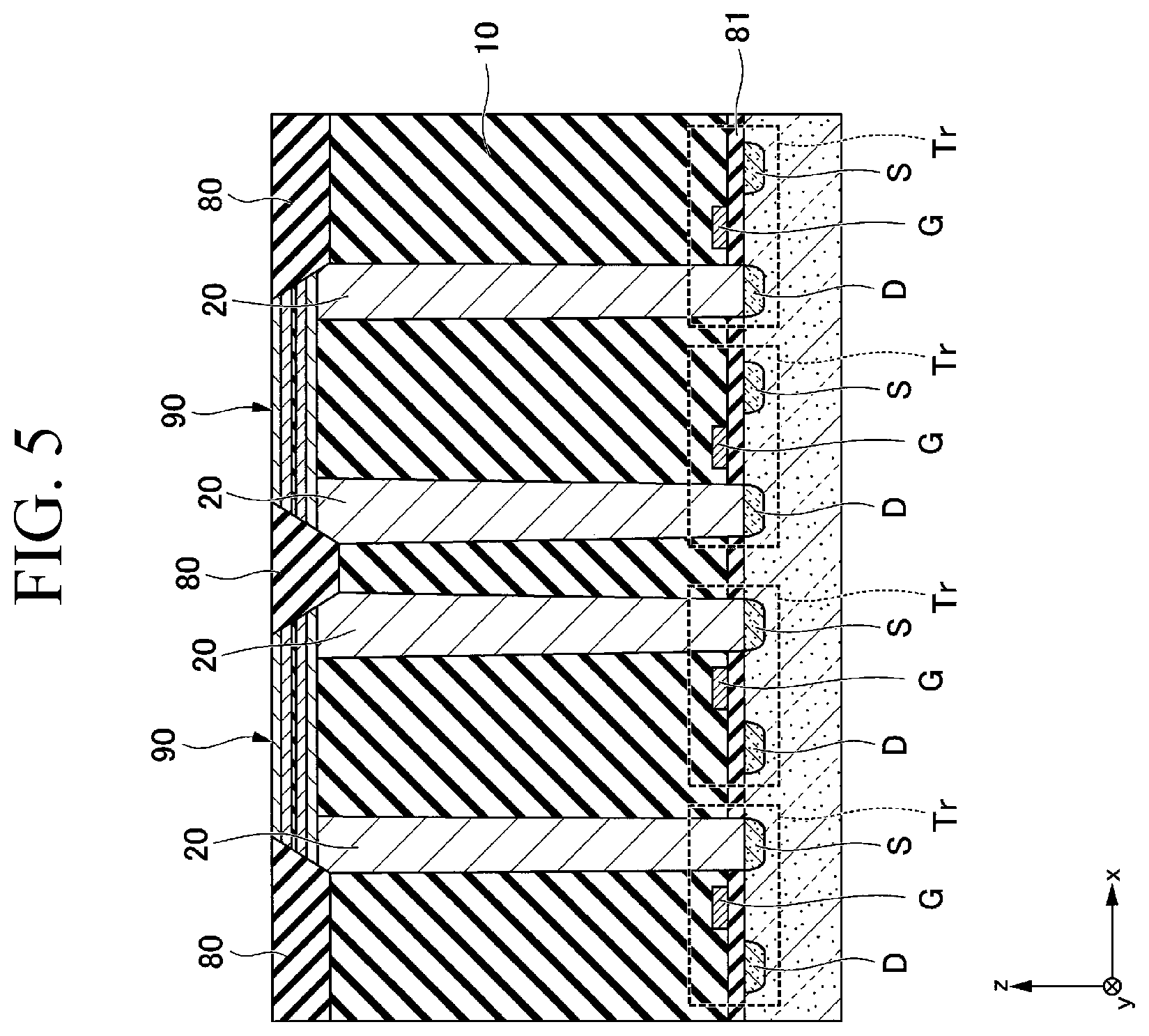 Patent US11832531 Figure 5 – Spin-orbit torque magnetization rotational element, spin-orbit torque magnetoresistance effect element, magnetic memory, and reservoir element