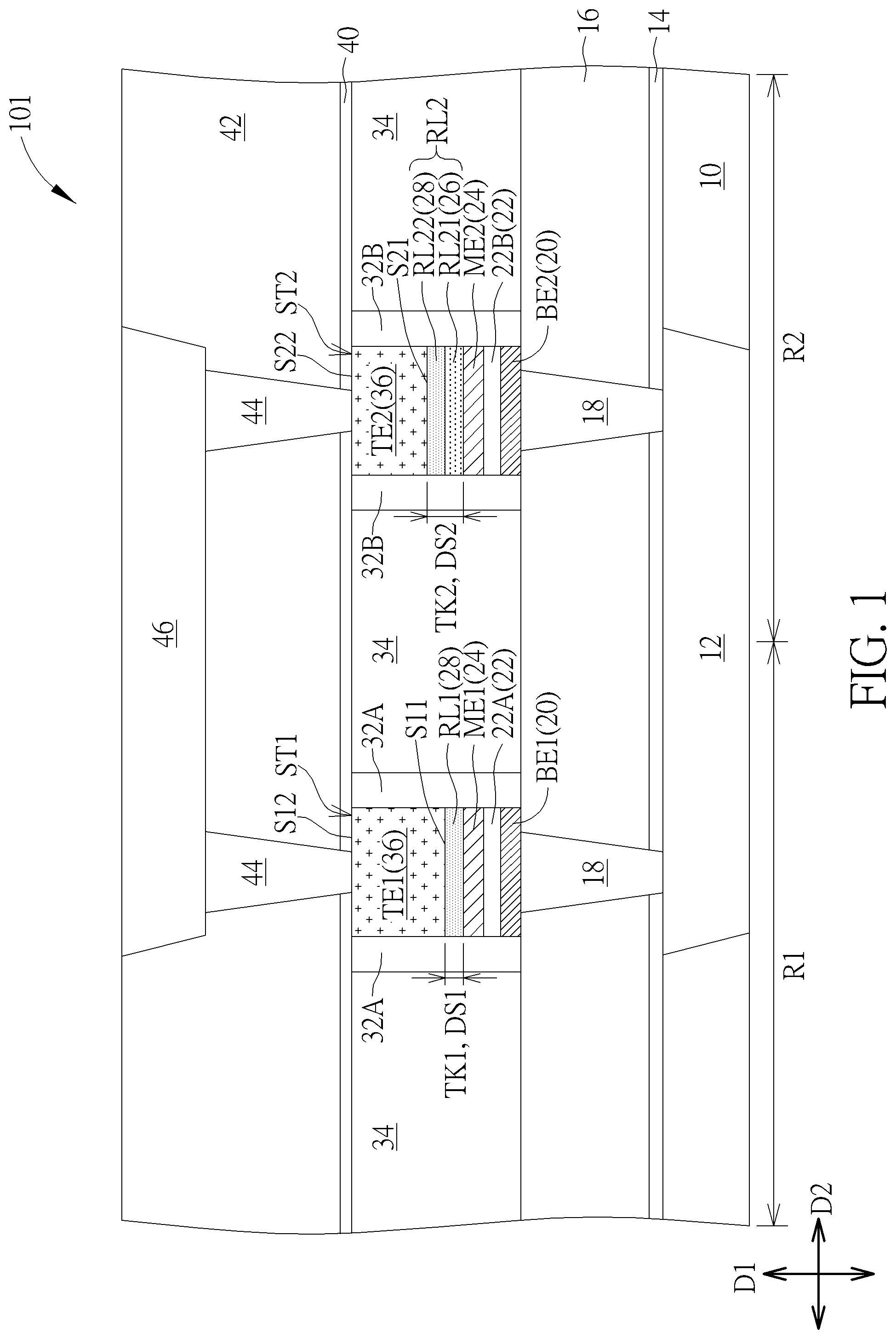 Patent US11832536 Figure 1 – Manufacturing method of resistive memory device