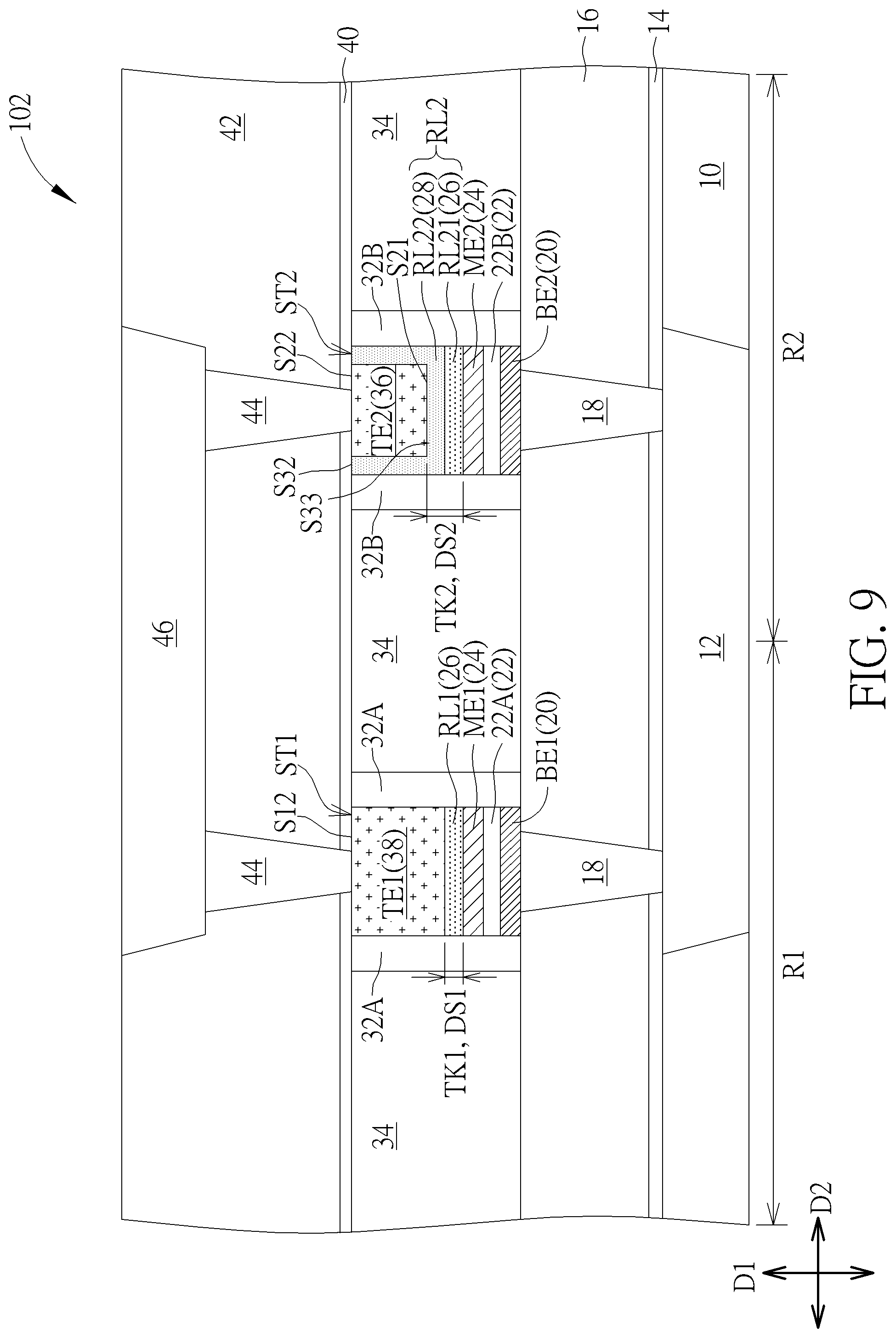Patent US11832536 Figure 9 – Manufacturing method of resistive memory device