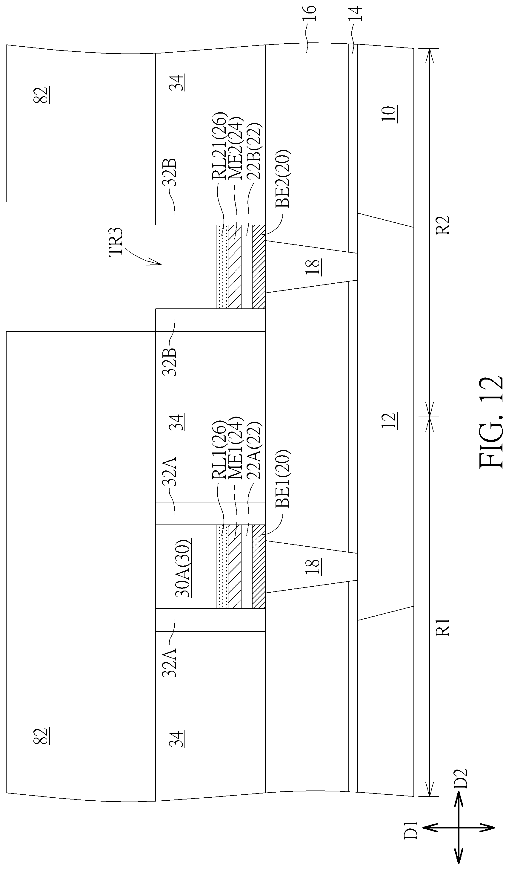 Patent US11832536 Figure 12 – Manufacturing method of resistive memory device