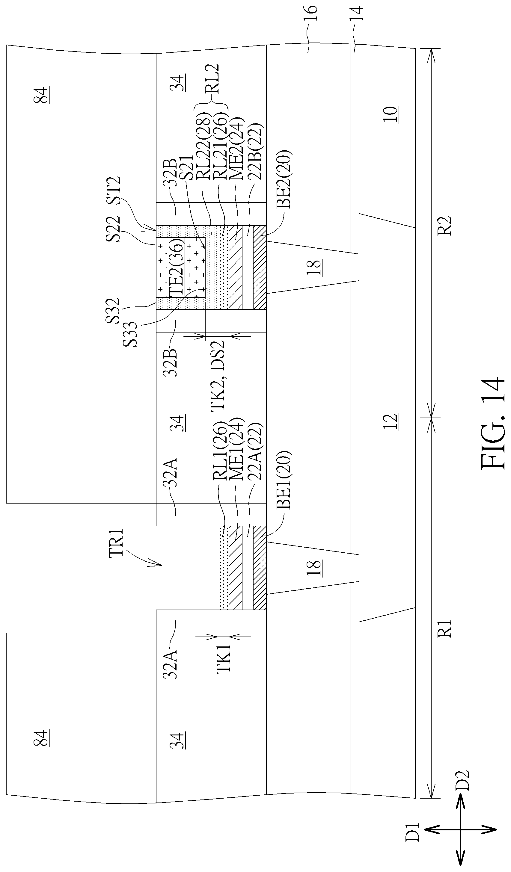 Patent US11832536 Figure 14 – Manufacturing method of resistive memory device