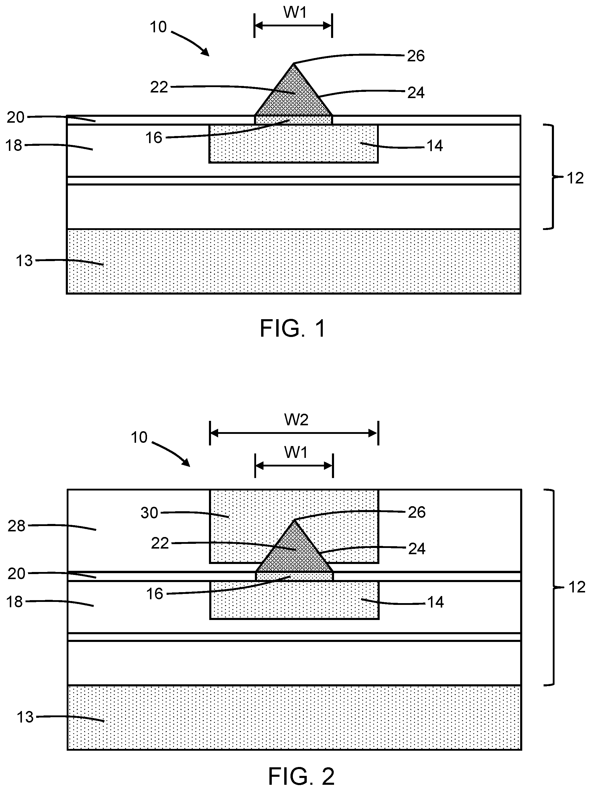 Patent US11832538 Figure 1 – Resistive memory elements with an embedded heating electrode