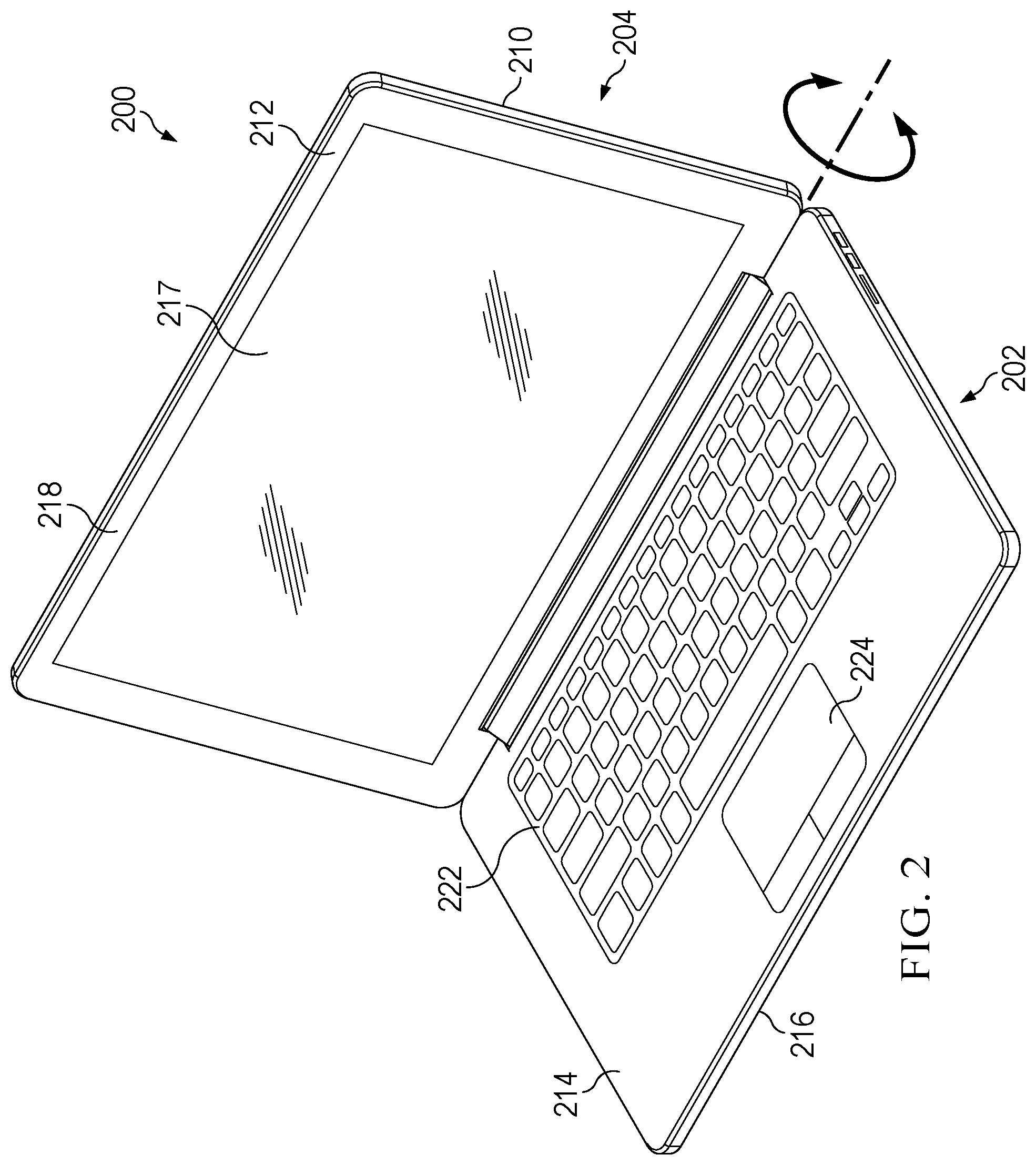 Patent US11836008 Figure 2 – Configurable component receptacle for use with information handling systems