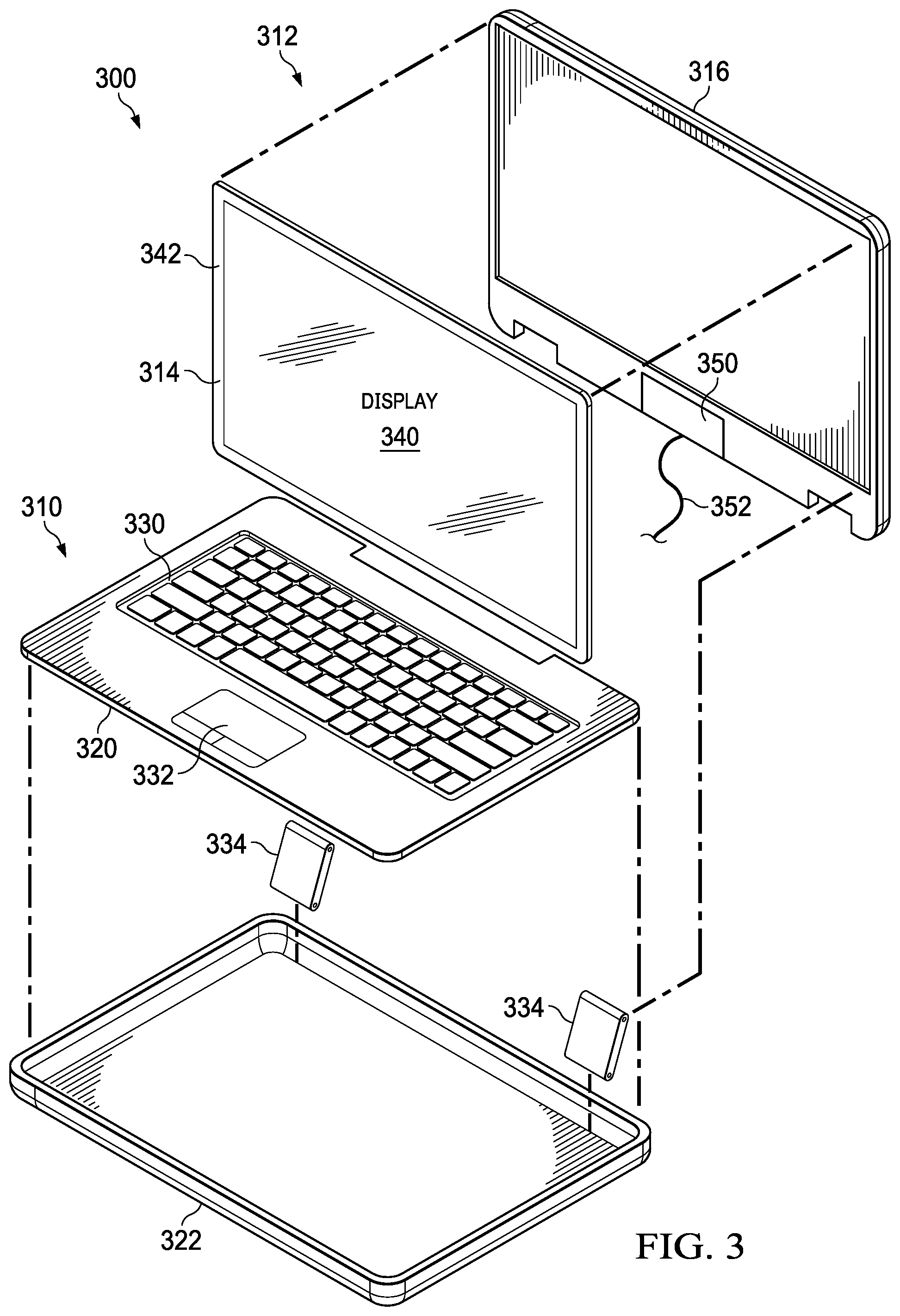 Patent US11836008 Figure 3 – Configurable component receptacle for use with information handling systems