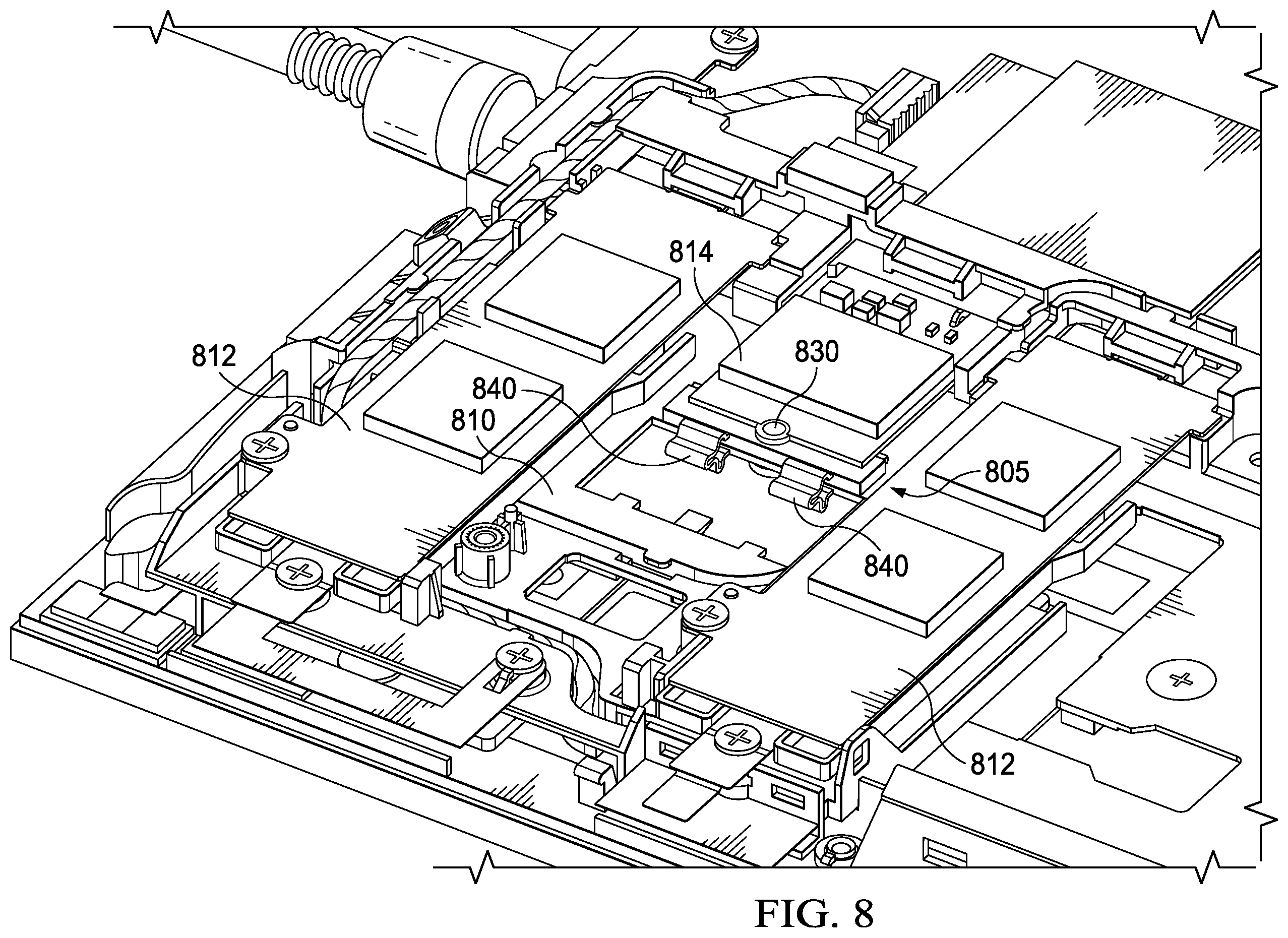 Patent US11836008 Figure 7 – Configurable component receptacle for use with information handling systems