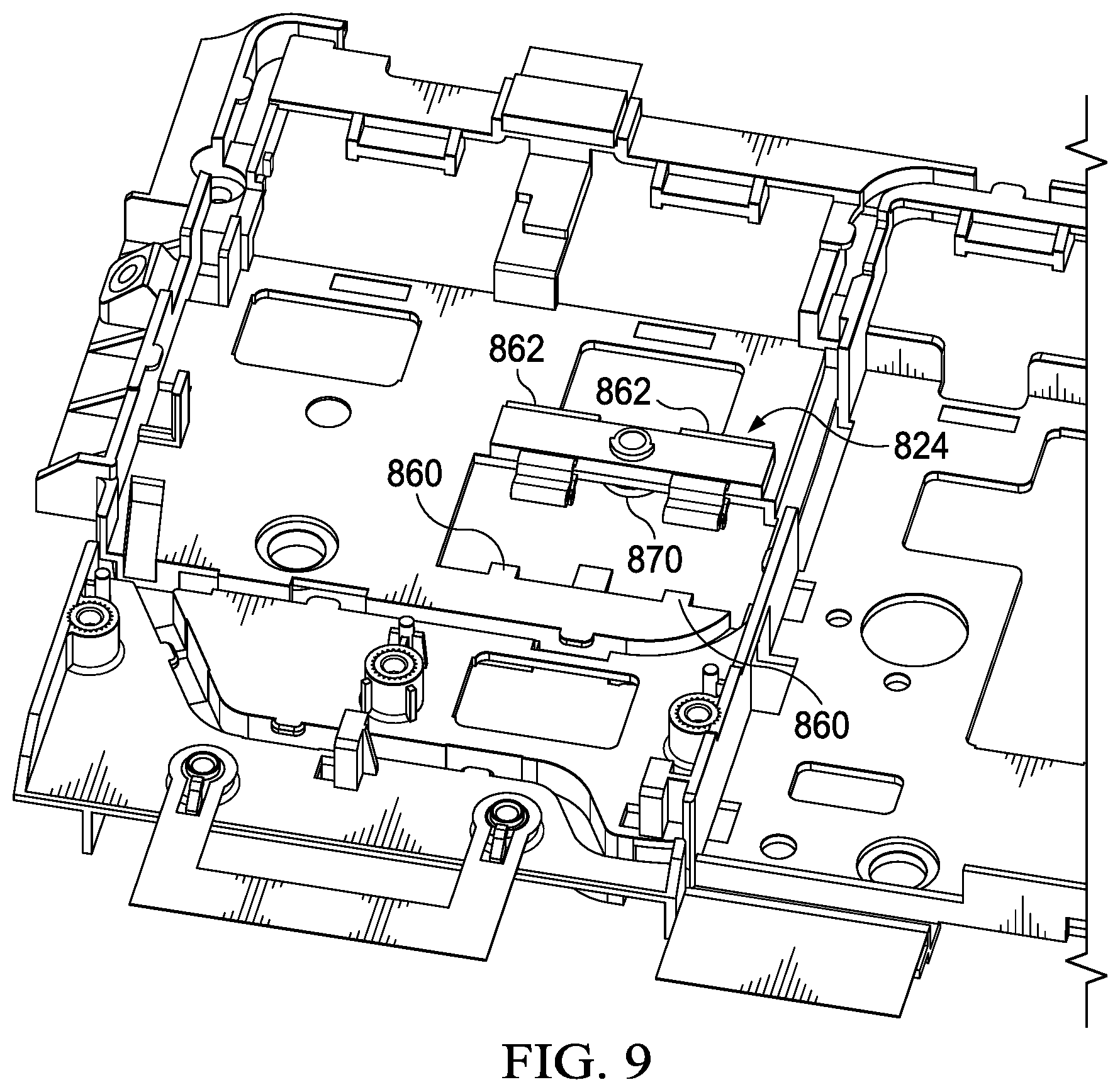 Patent US11836008 Figure 8 – Configurable component receptacle for use with information handling systems