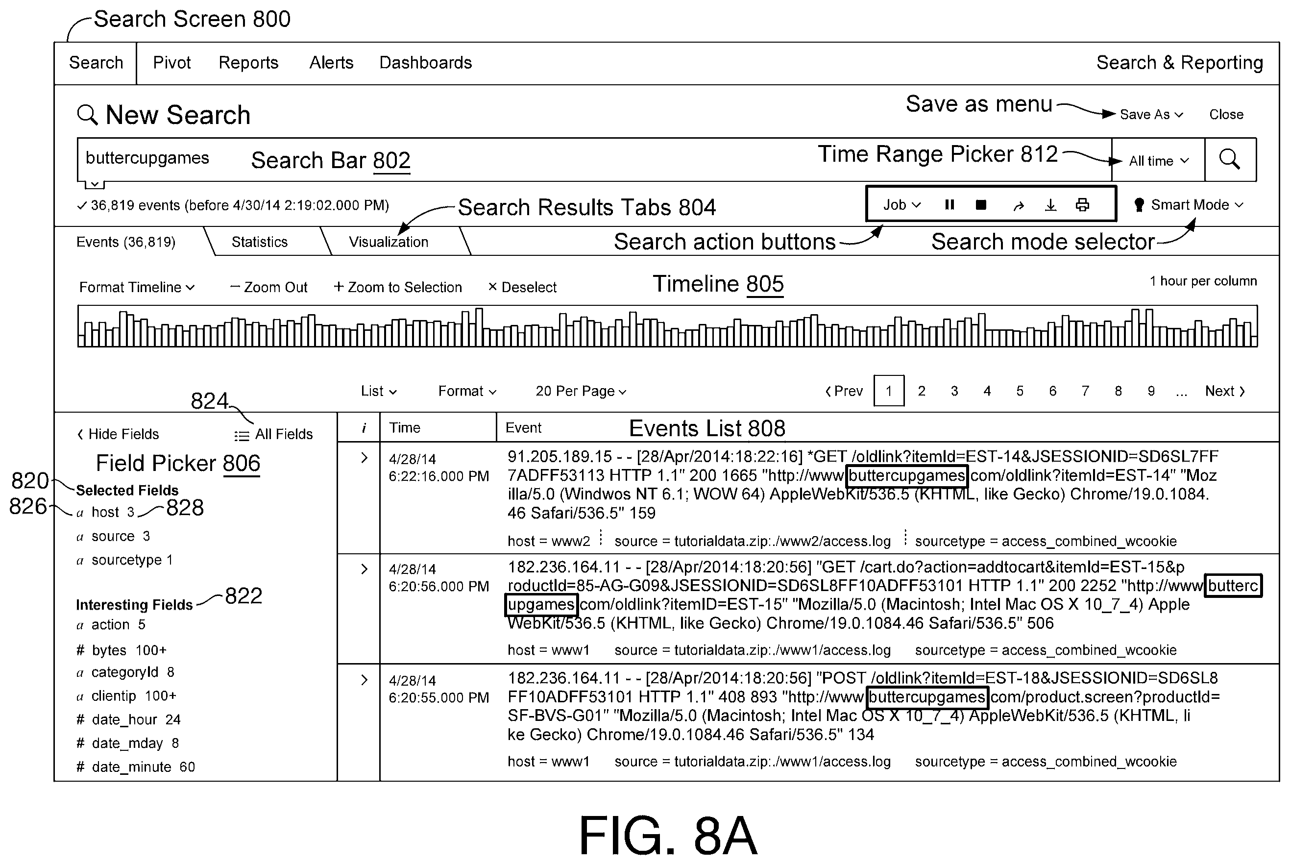 Patent US11836148 Figure 13 – Data source correlation user interface