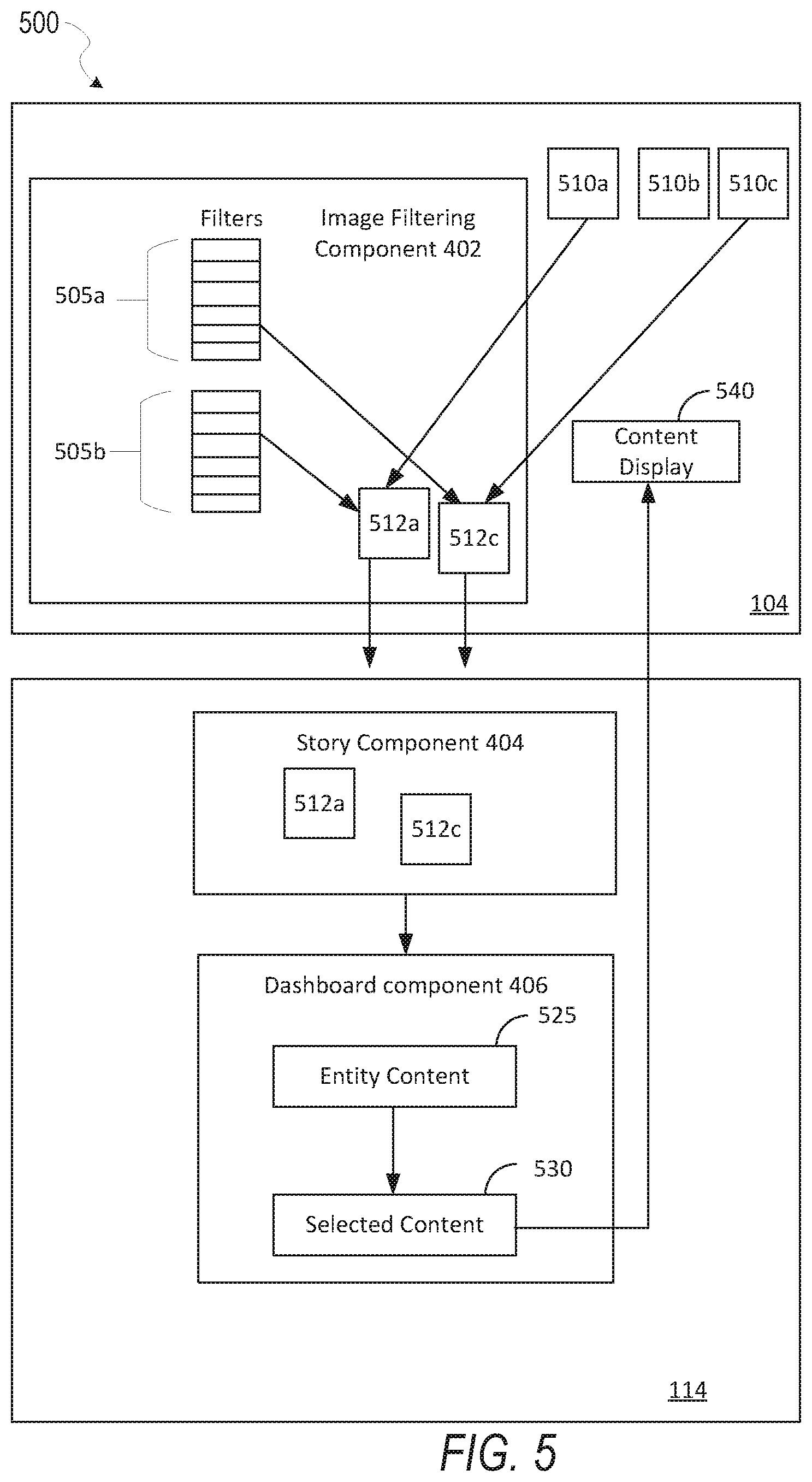 Patent US11836200 Figure 5 – Methods and systems for selecting user generated content