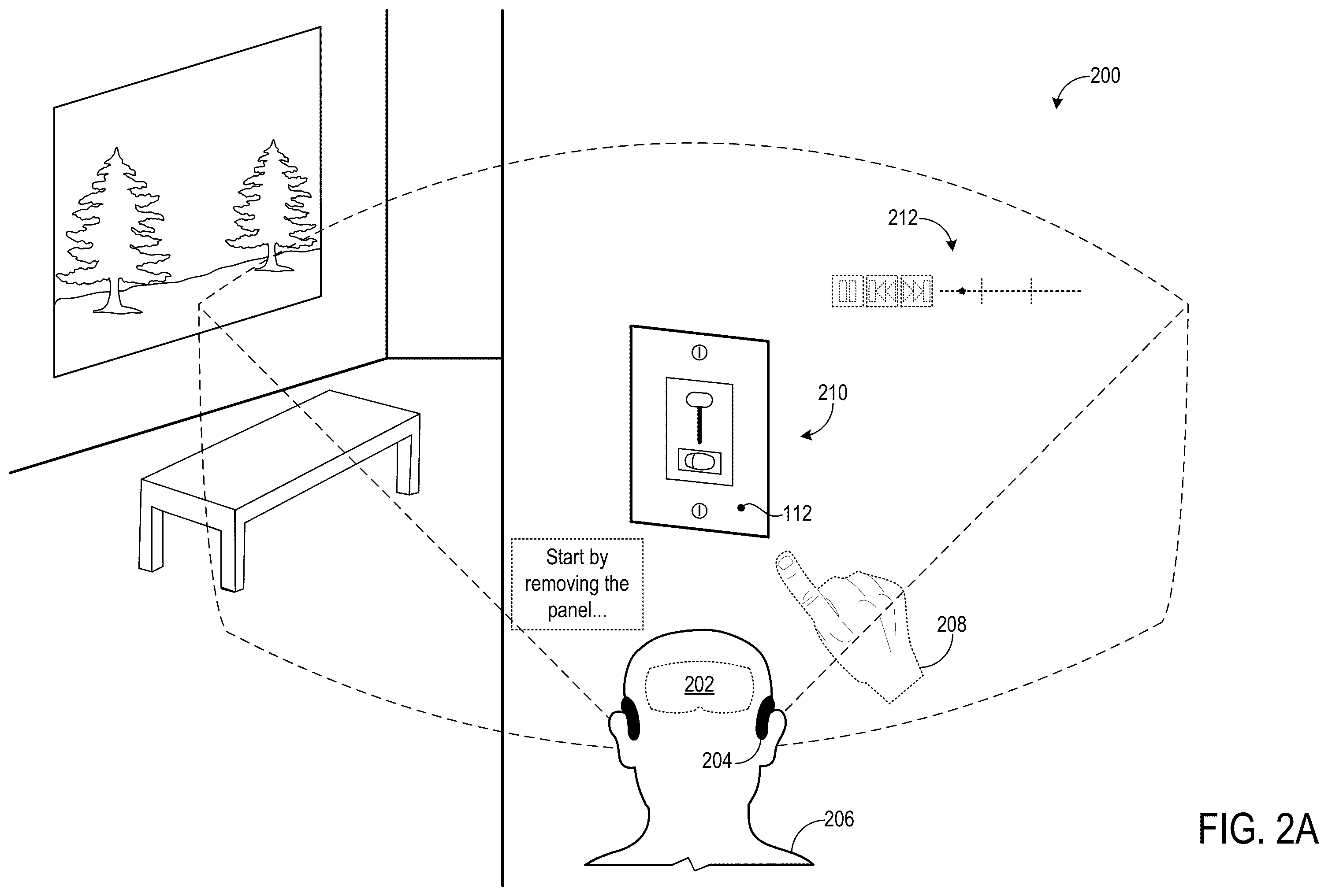 Patent US11836294 Figure 4 – Spatially consistent representation of hand motion