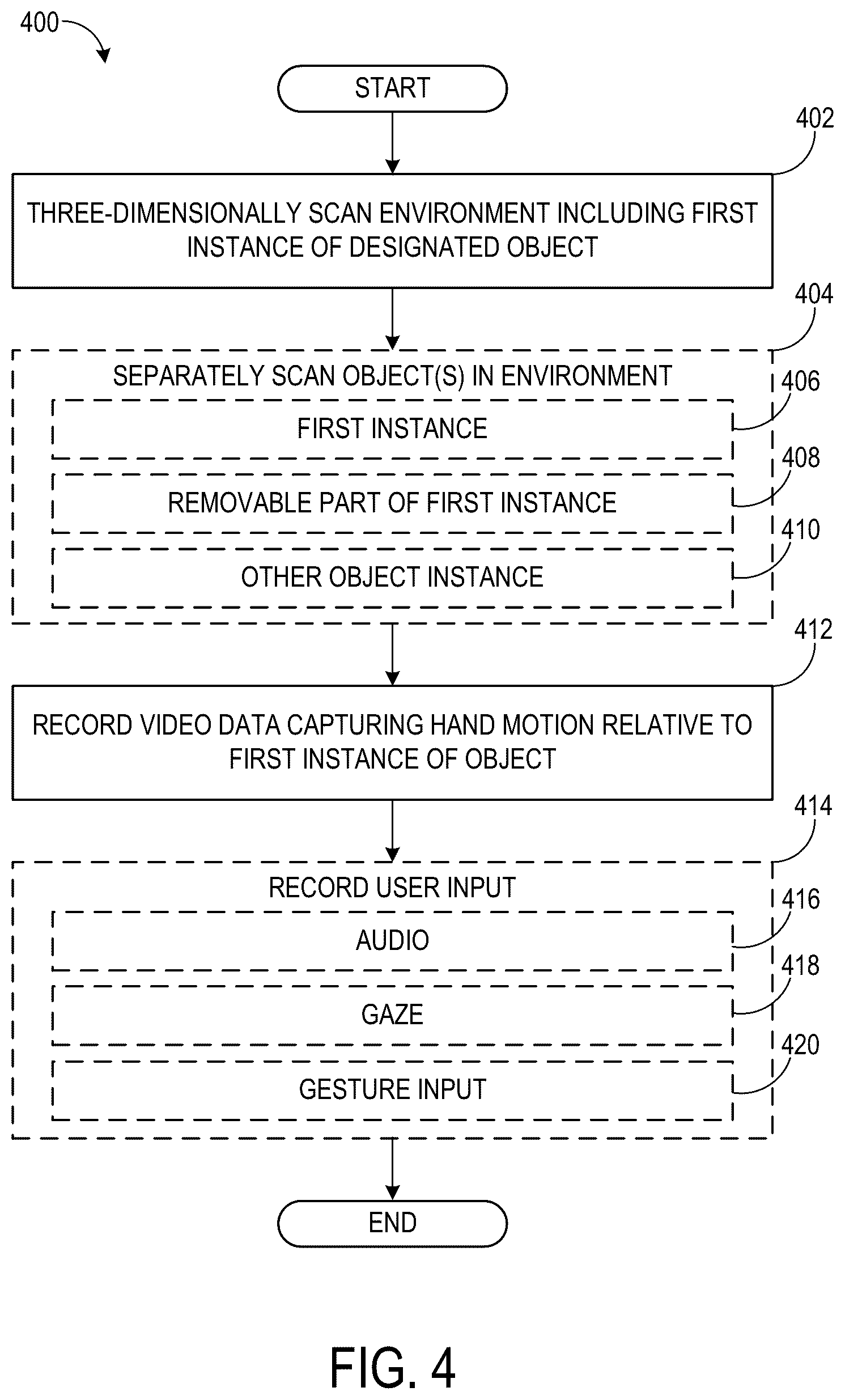 Patent US11836294 Figure 8 – Spatially consistent representation of hand motion