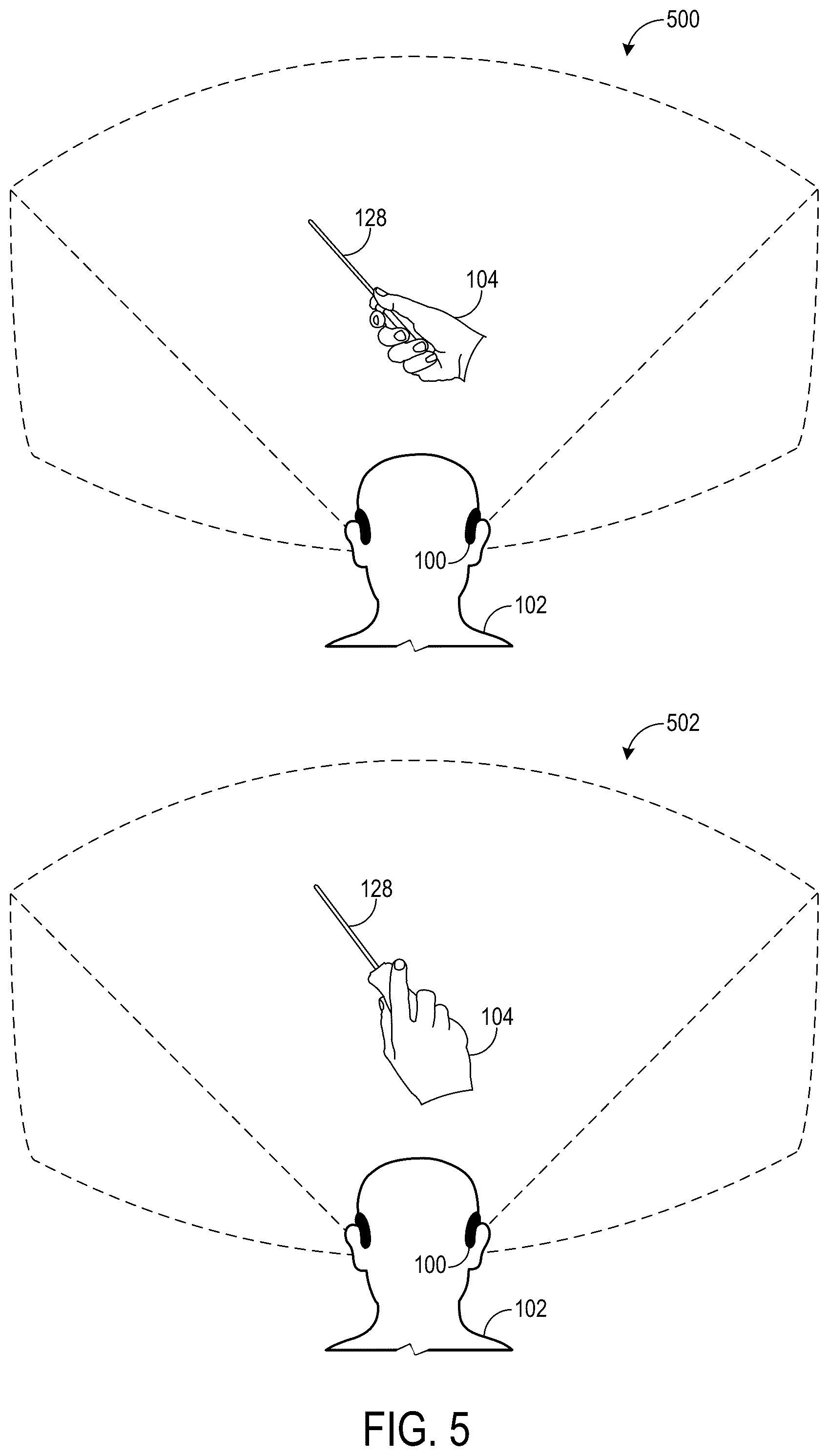 Patent US11836294 Figure 9 – Spatially consistent representation of hand motion