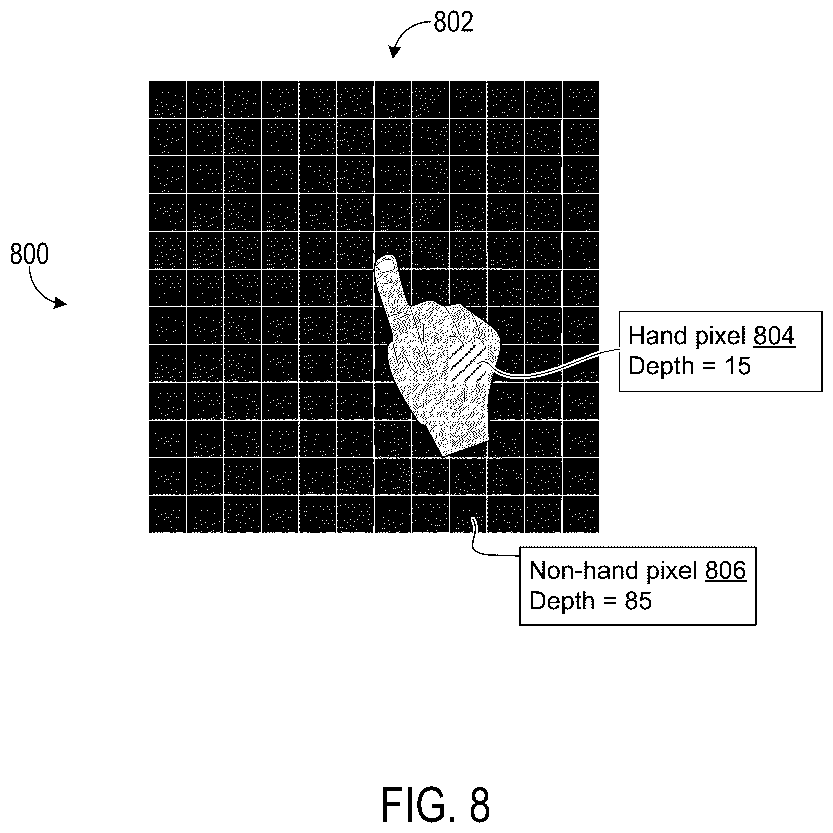 Patent US11836294 Figure 12 – Spatially consistent representation of hand motion