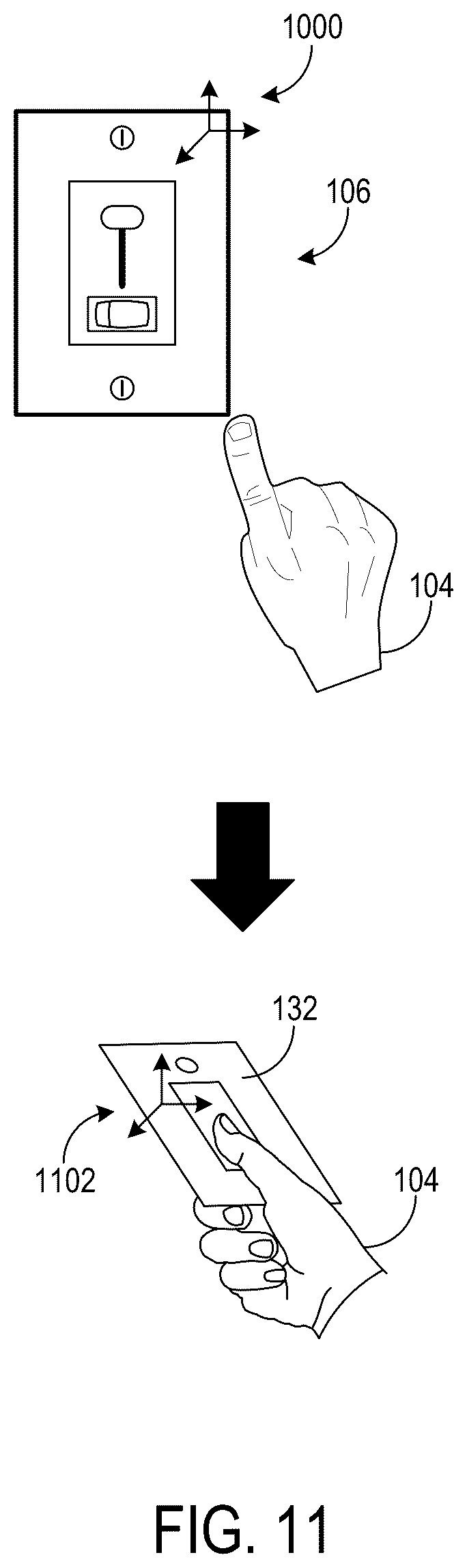 Patent US11836294 Figure 15 – Spatially consistent representation of hand motion