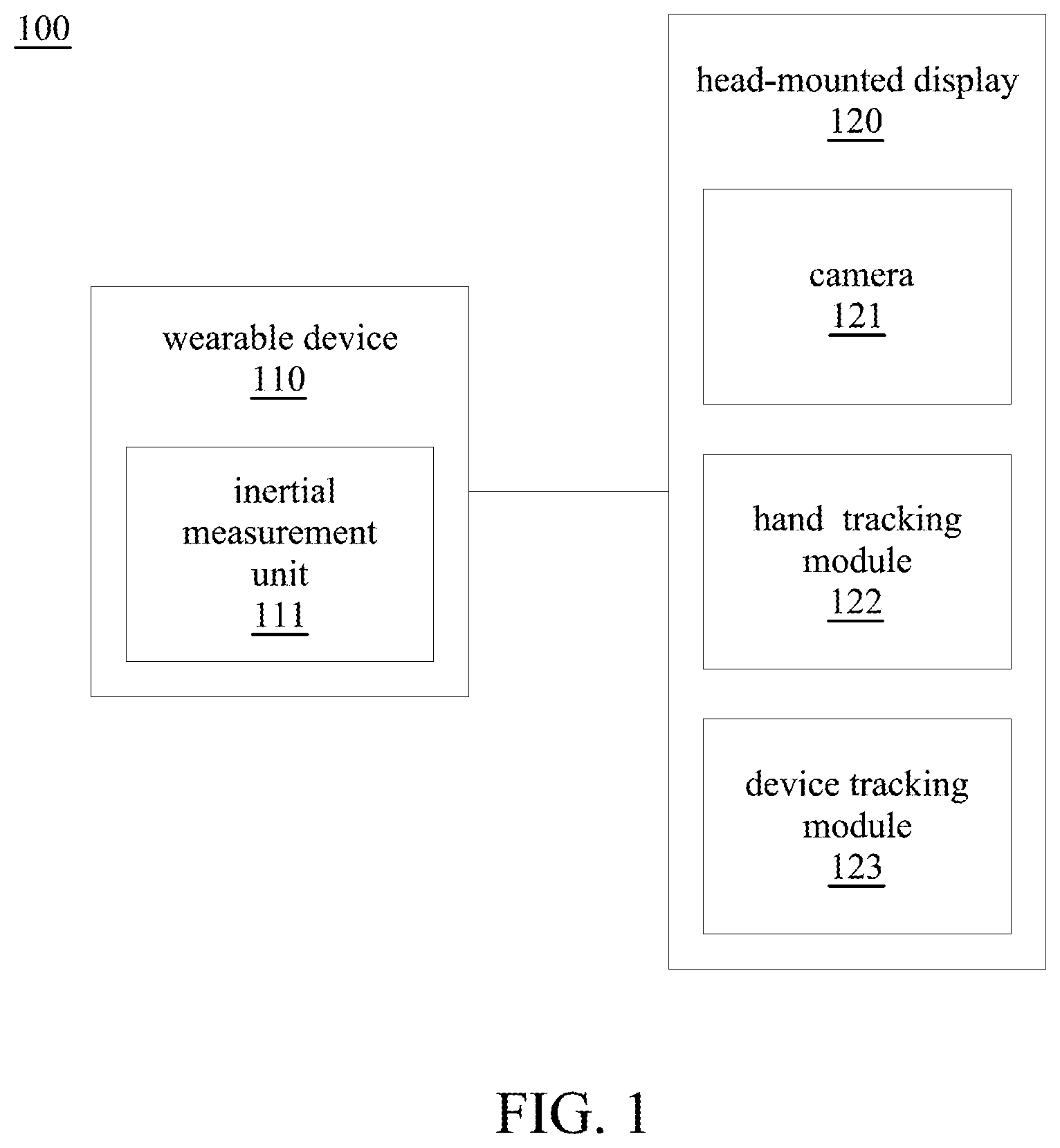 Patent US11836302 — Motion computing system and method for virtual reality — Figure 1
