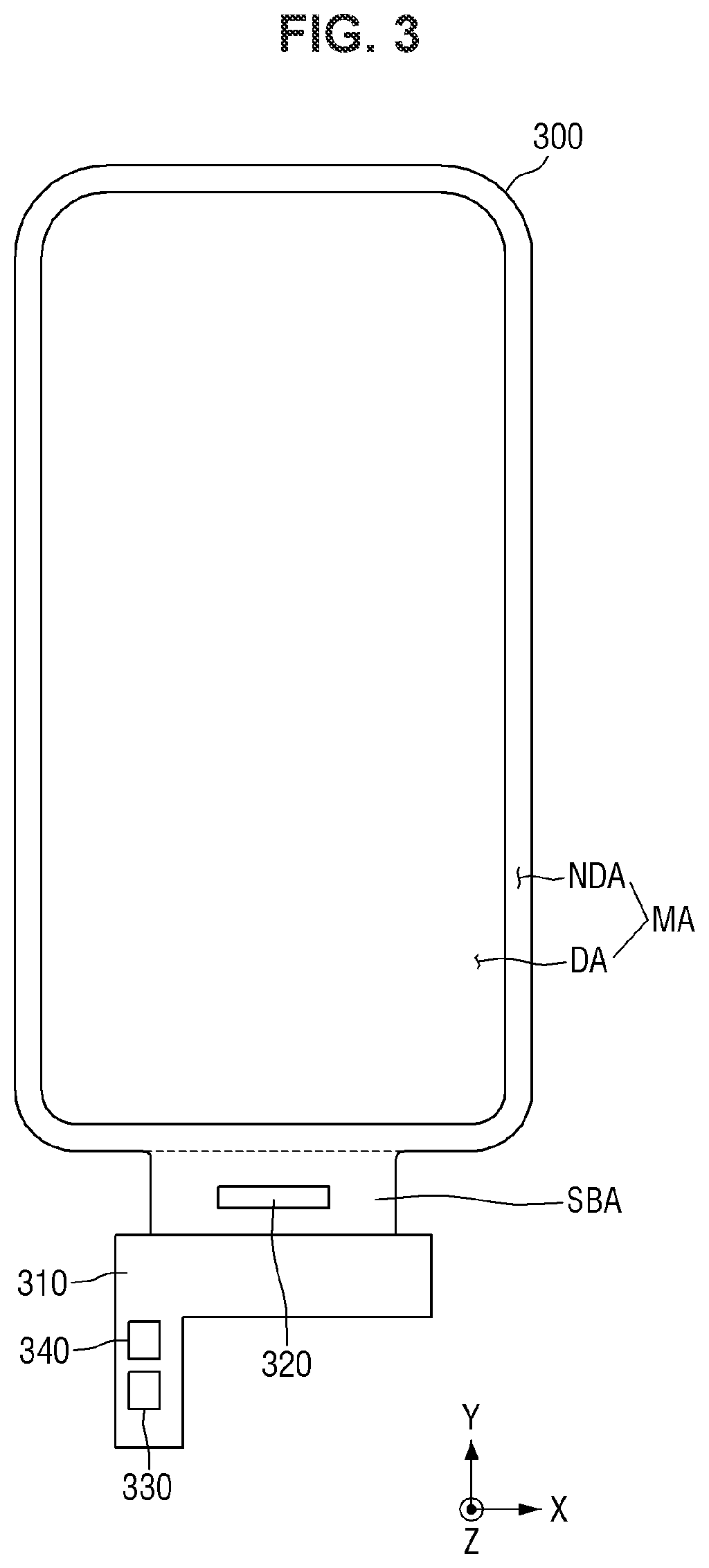 Patent US11836309 Figure 3 – Display device