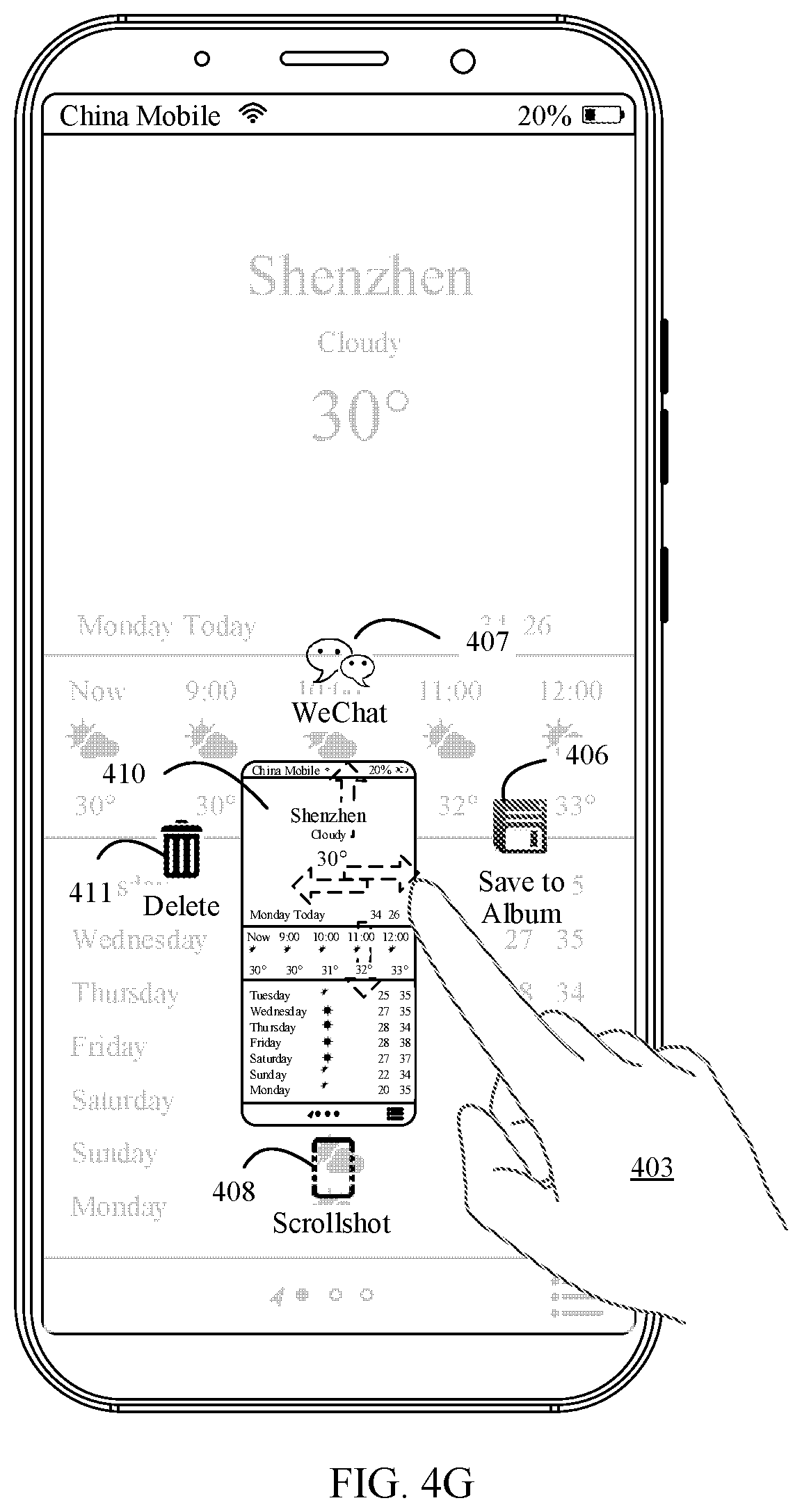 Patent US11836341 Figure 17 – Scrolling screenshot method and electronic device with screenshot editing interface