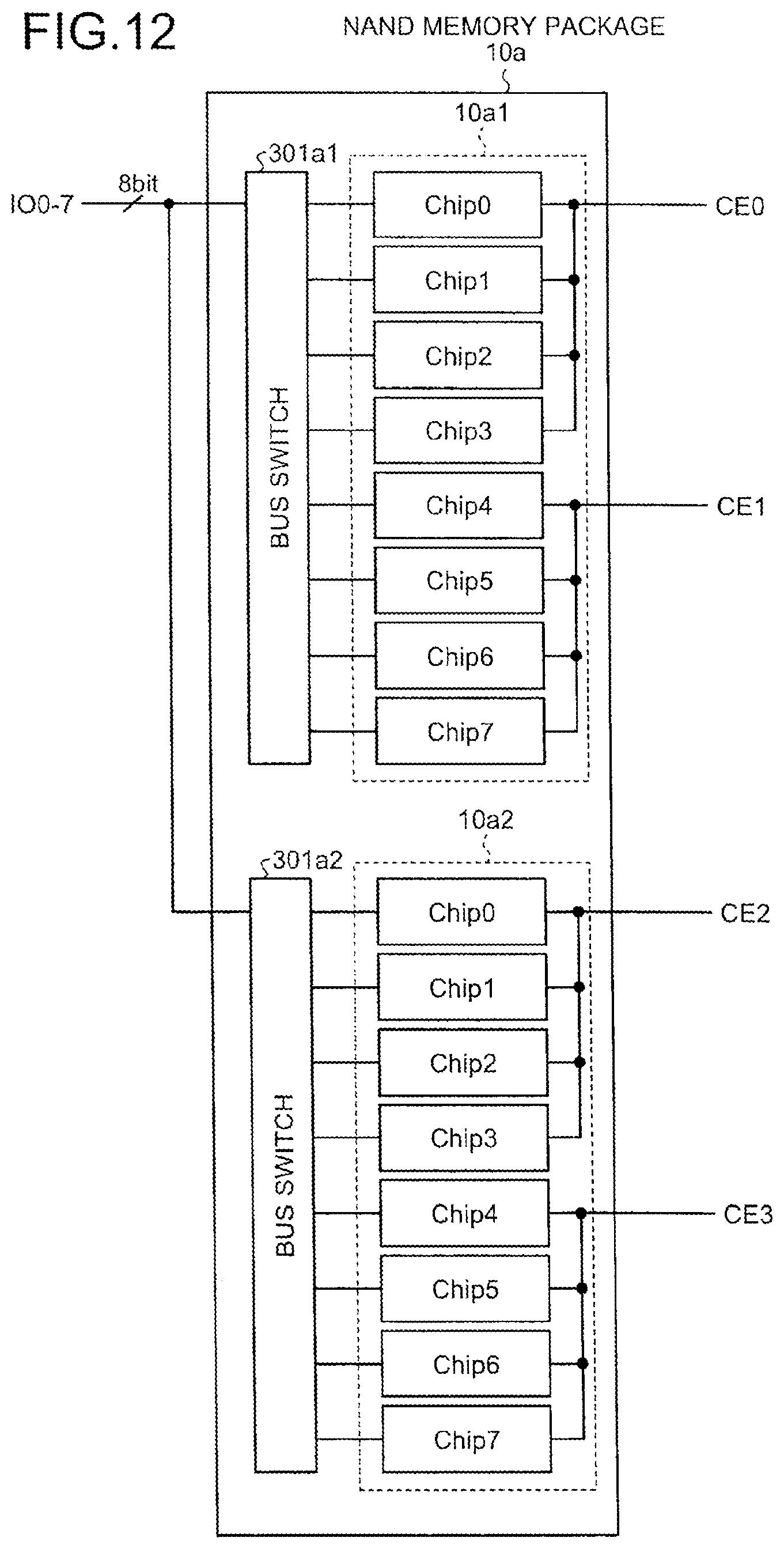 Patent US11836347 Figure 11 – Memory system with selective access to first and second memories