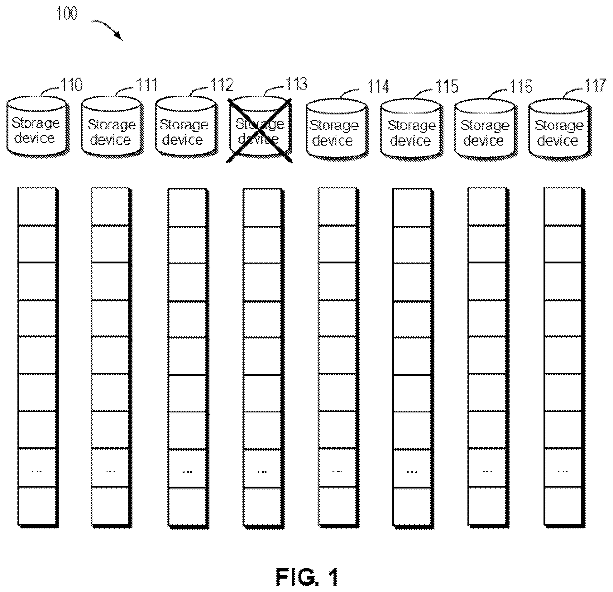 Patent US11836353 Figure 1 – Method, device, and computer program product for rebuilding storage system