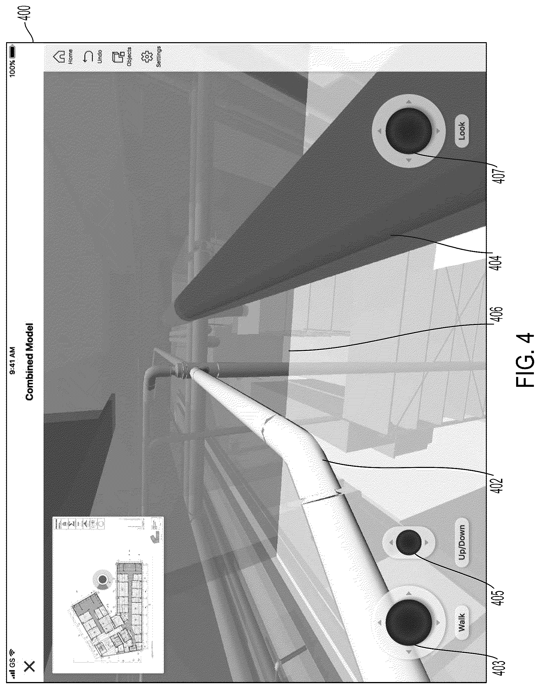 Patent US11836422 Figure 4 – Dynamic dimensioning indicators