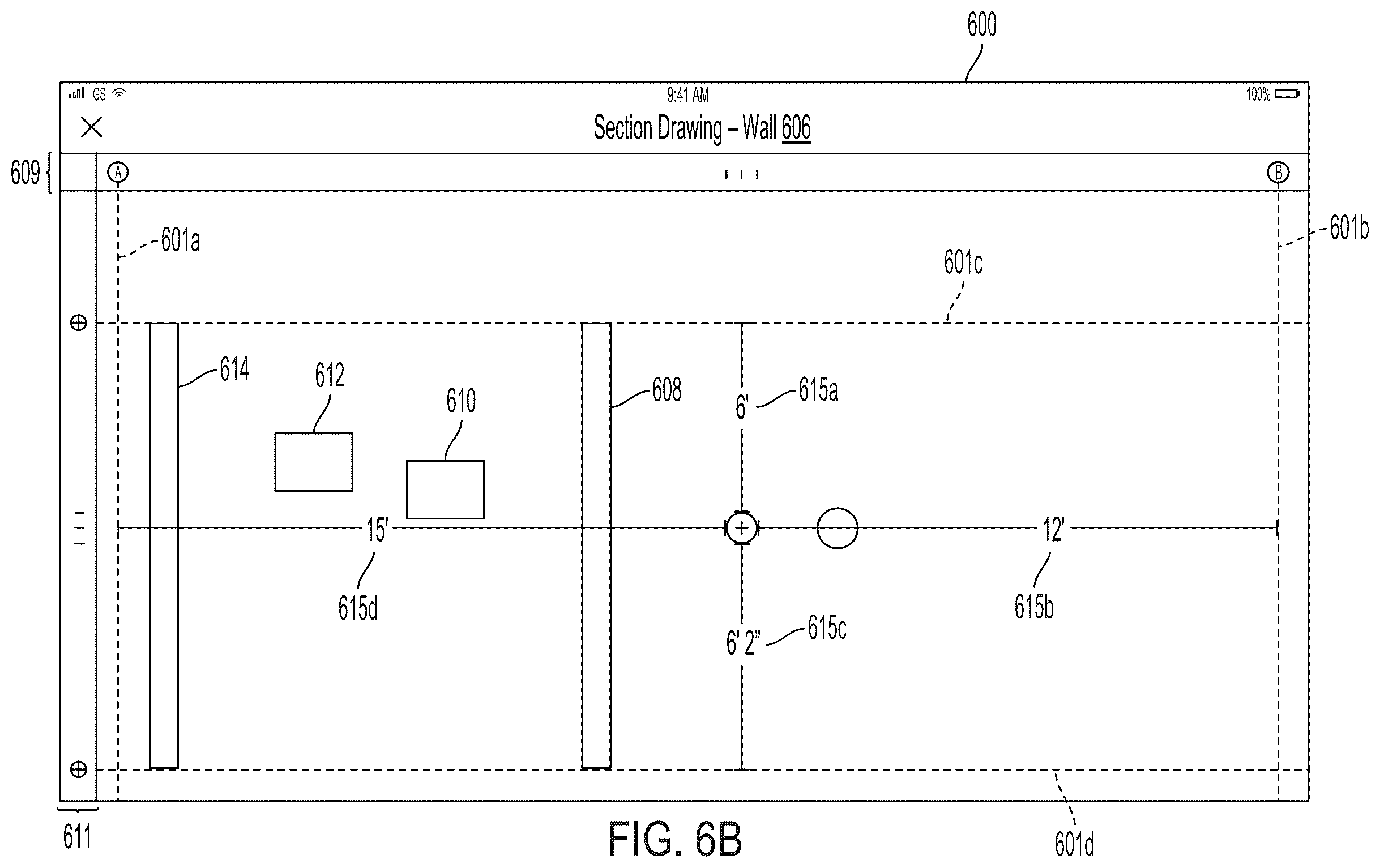 Patent US11836422 Figure 7 – Dynamic dimensioning indicators