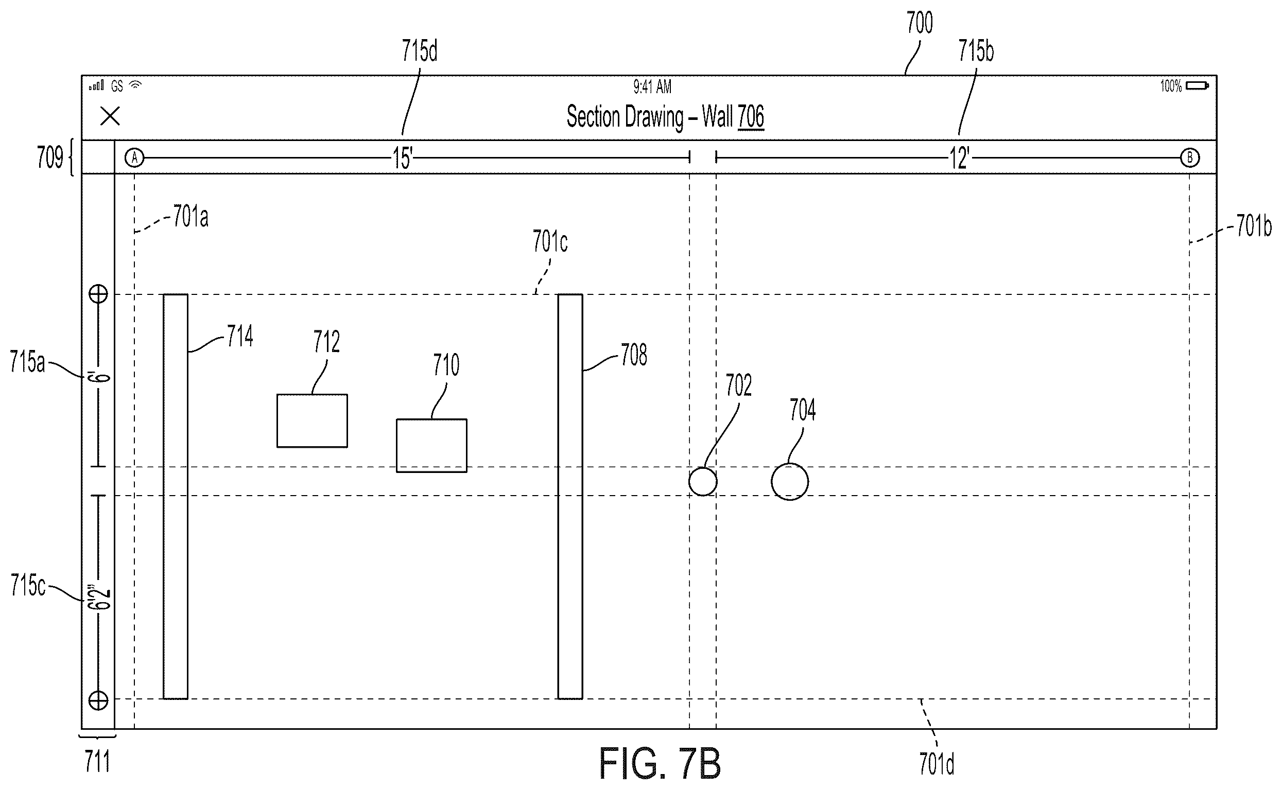 Patent US11836422 Figure 10 – Dynamic dimensioning indicators