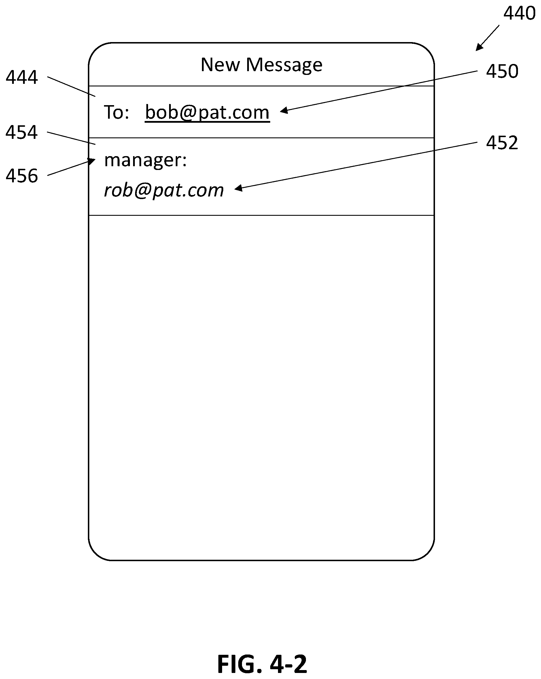Patent US11836443 Figure 5 – Populating contact information within an electronic message based on contact relationship information