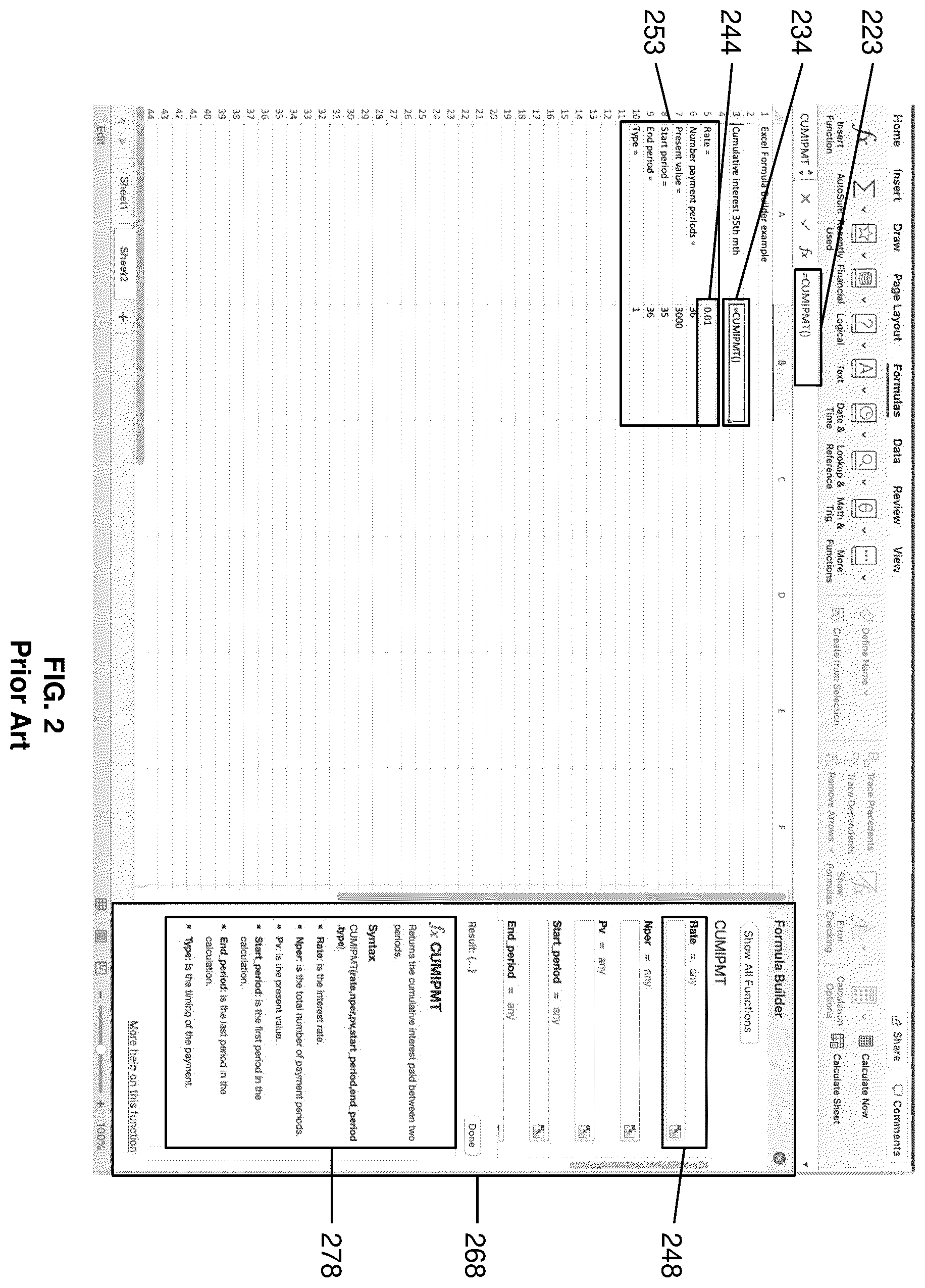 Patent US11836444 Figure 2 – Methods and systems for constructing a complex formula in a spreadsheet cell