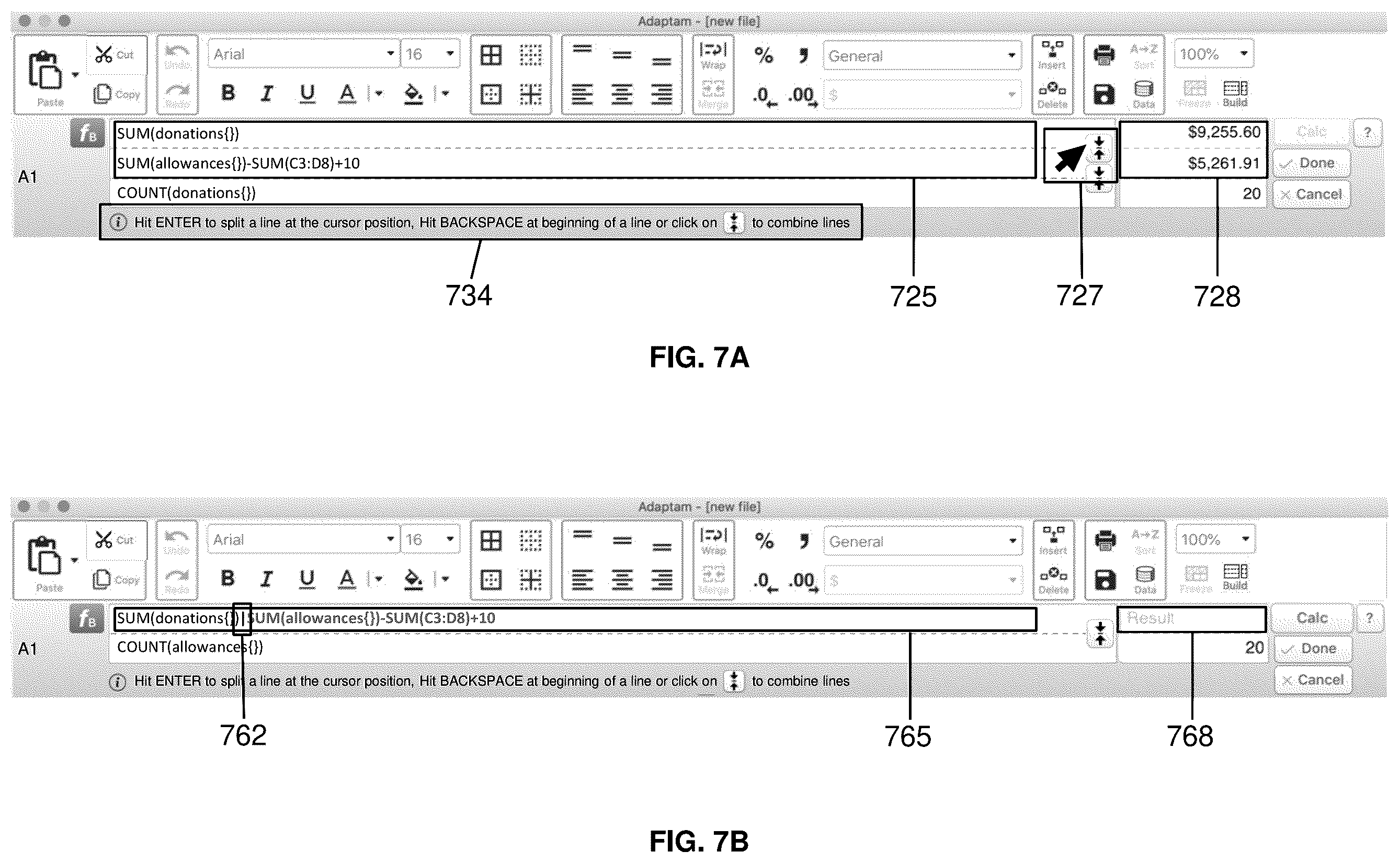 Patent US11836444 Figure 7 – Methods and systems for constructing a complex formula in a spreadsheet cell