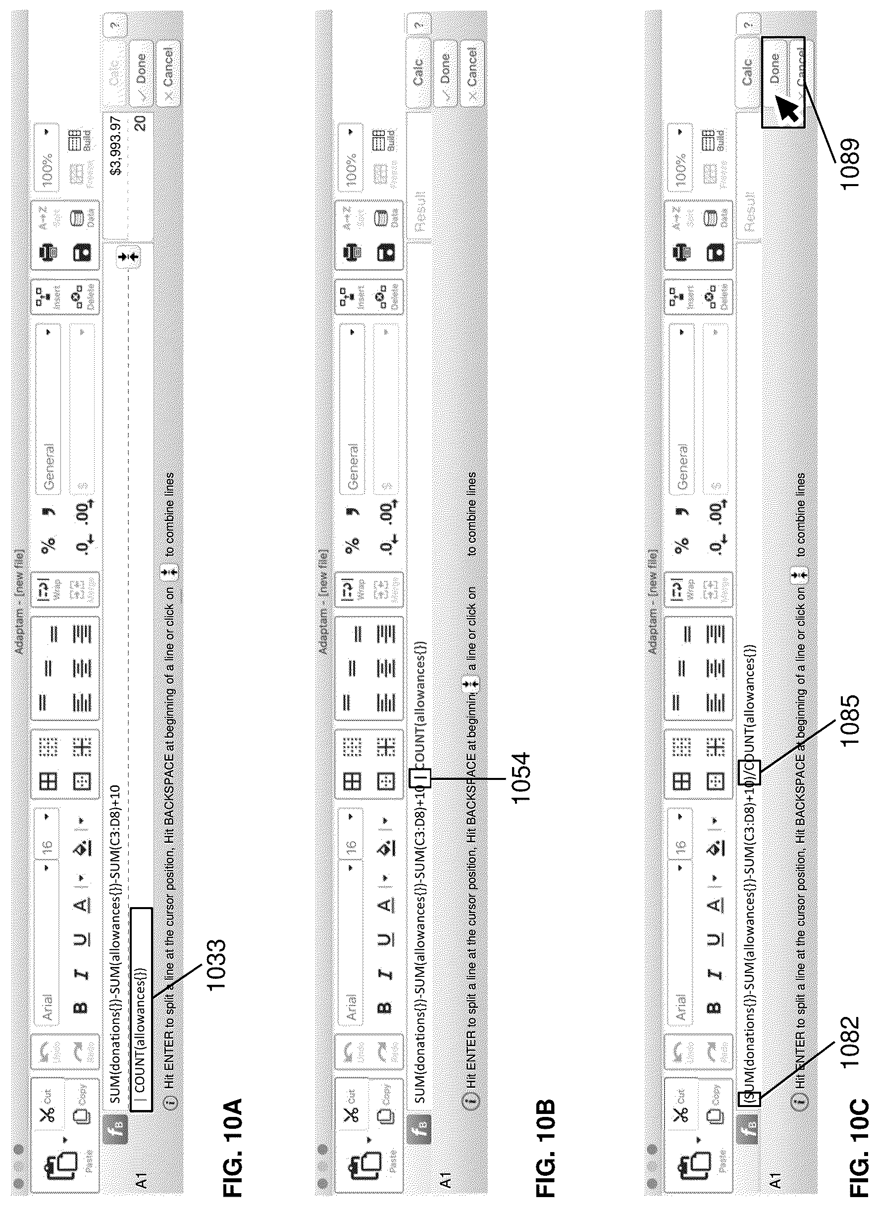 Patent US11836444 Figure 10 – Methods and systems for constructing a complex formula in a spreadsheet cell
