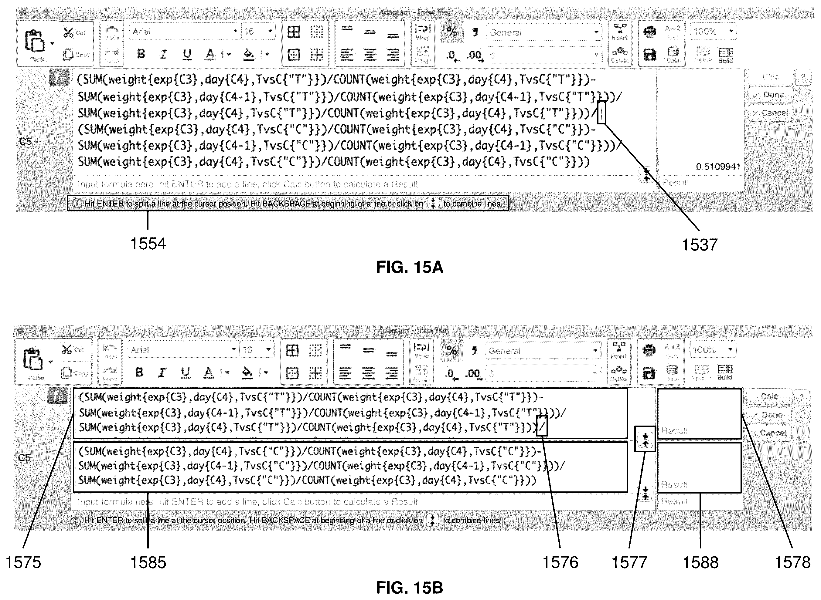 Patent US11836444 Figure 15 – Methods and systems for constructing a complex formula in a spreadsheet cell