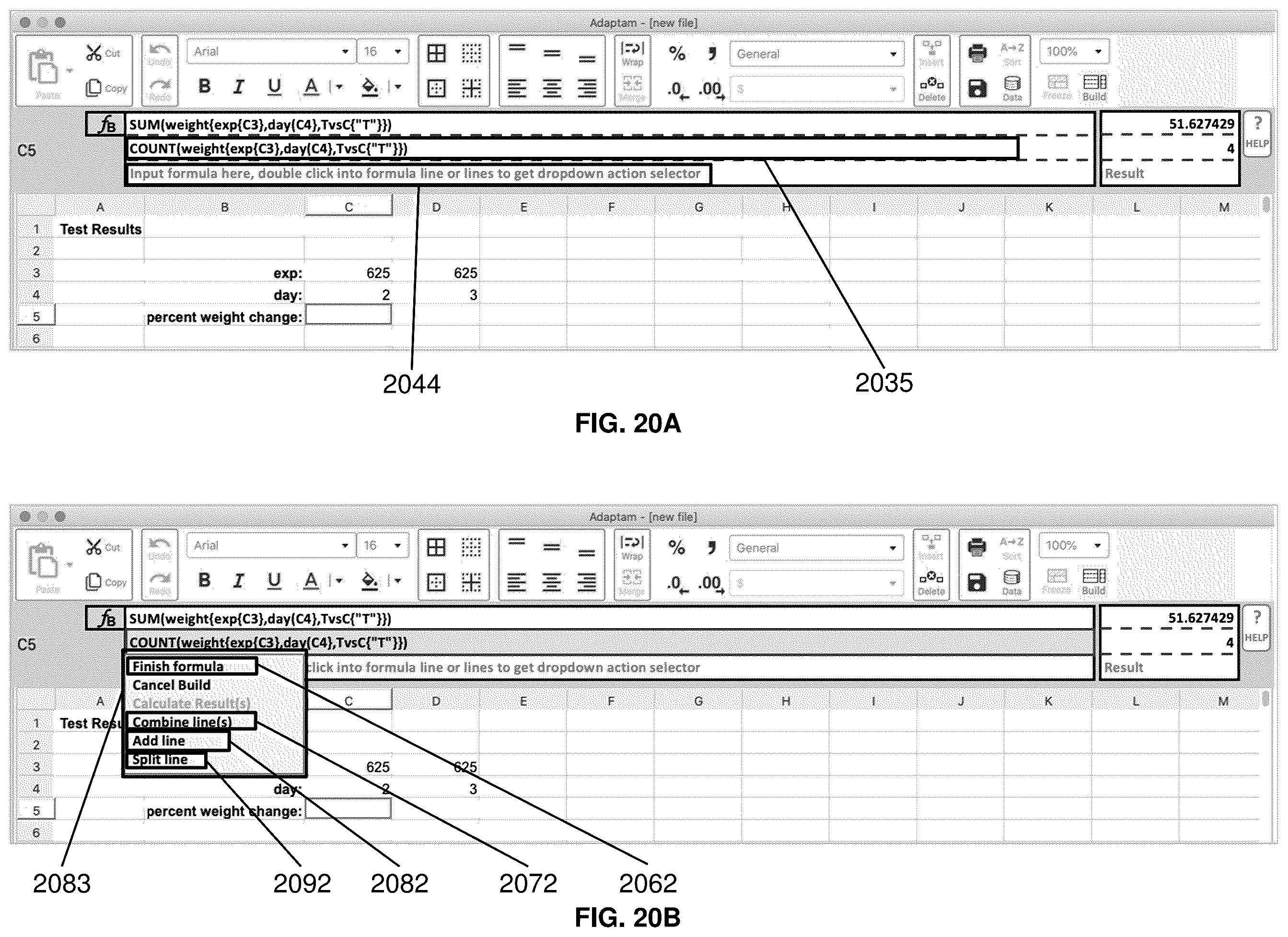 Patent US11836444 Figure 20 – Methods and systems for constructing a complex formula in a spreadsheet cell
