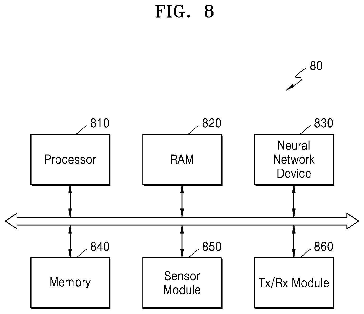 Patent US11836463 Figure 8 – Method and apparatus with neural network processing