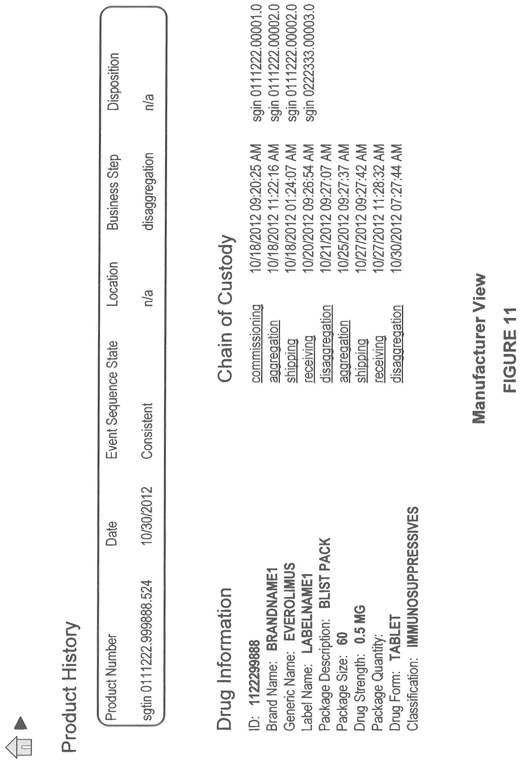Patent US11836670 Figure 11 – Shipping events and receiving events