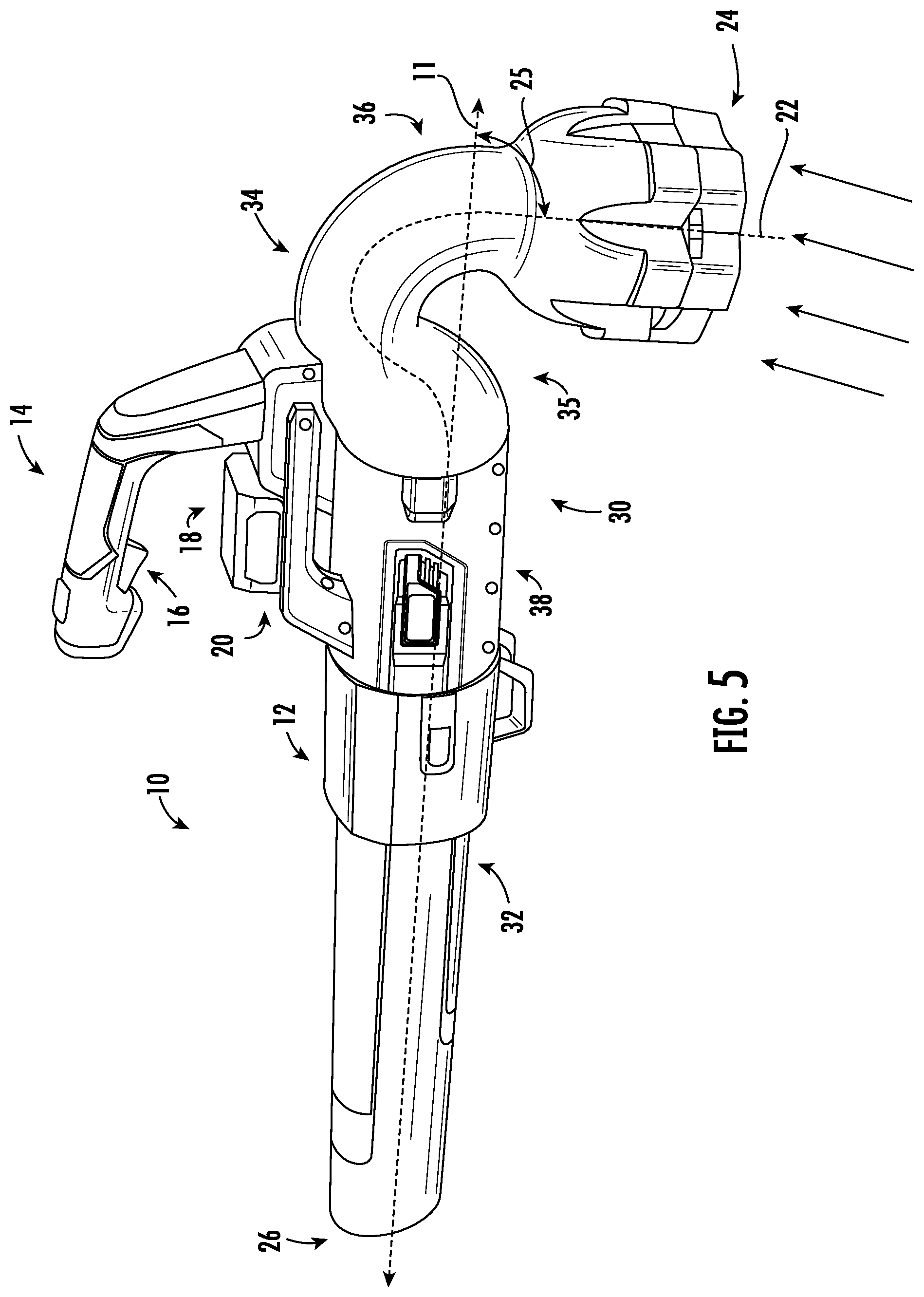 Patent US11841023 Figure 6 – Blowers having noise reduction features