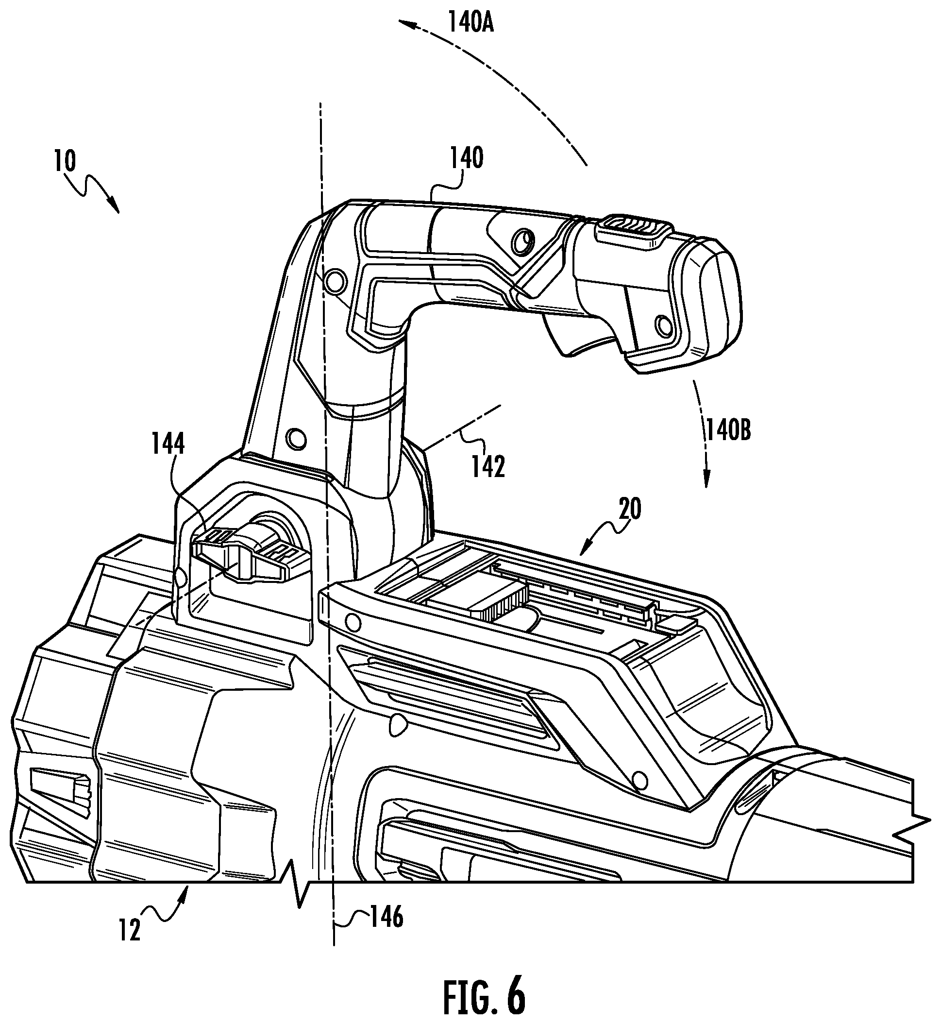 Patent US11841023 Figure 7 – Blowers having noise reduction features