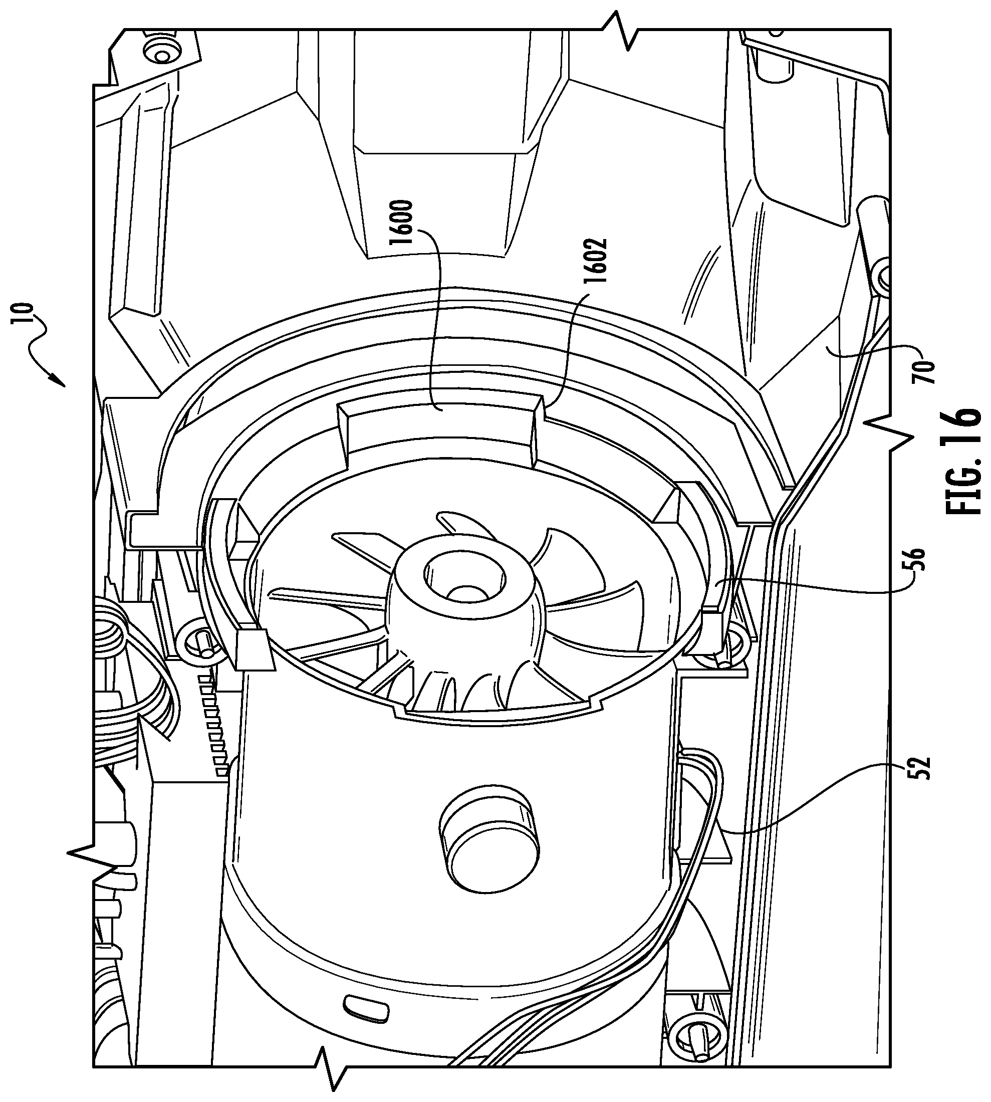 Patent US11841023 Figure 19 – Blowers having noise reduction features
