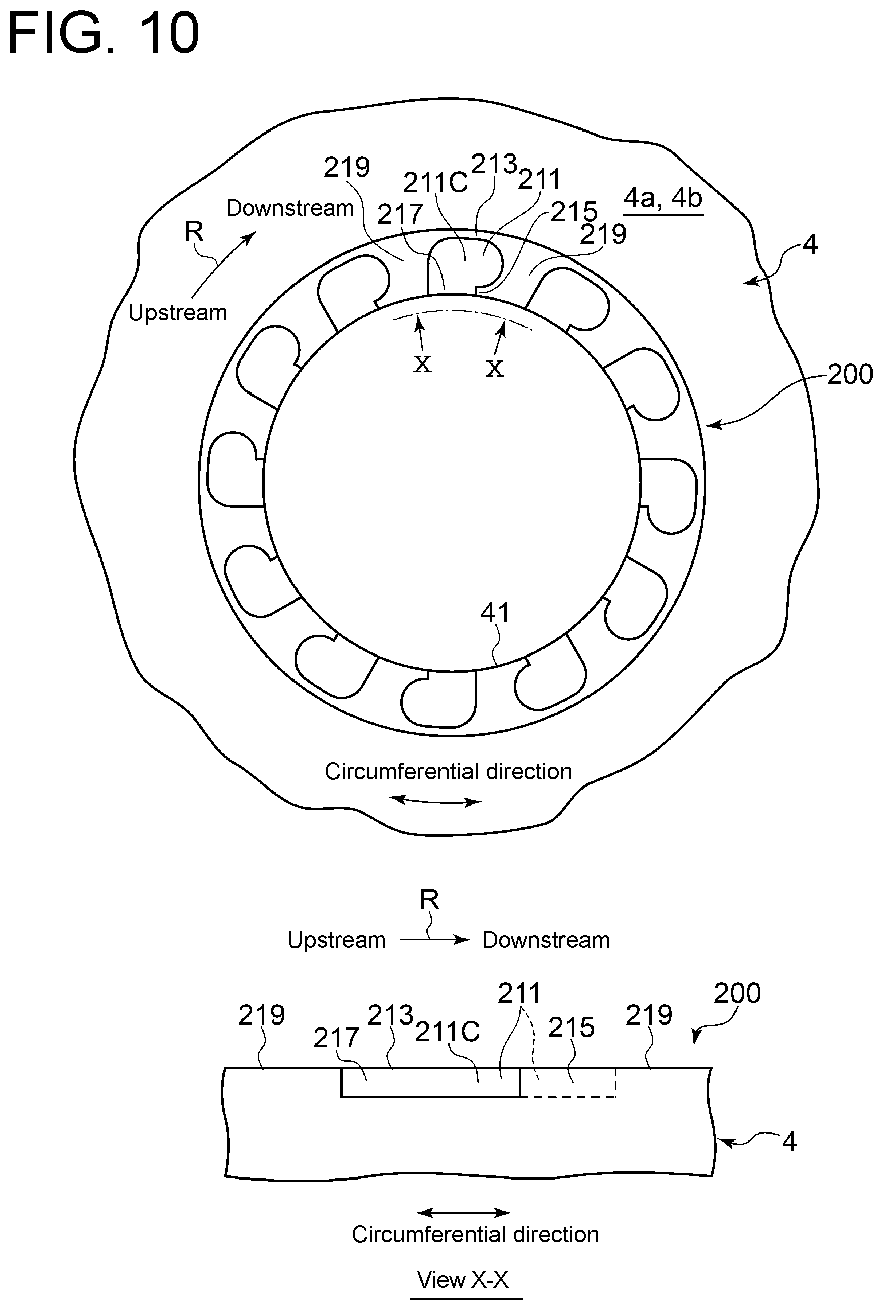 Patent US11841028 Figure 10 – Thrust bearing device and turbocharger