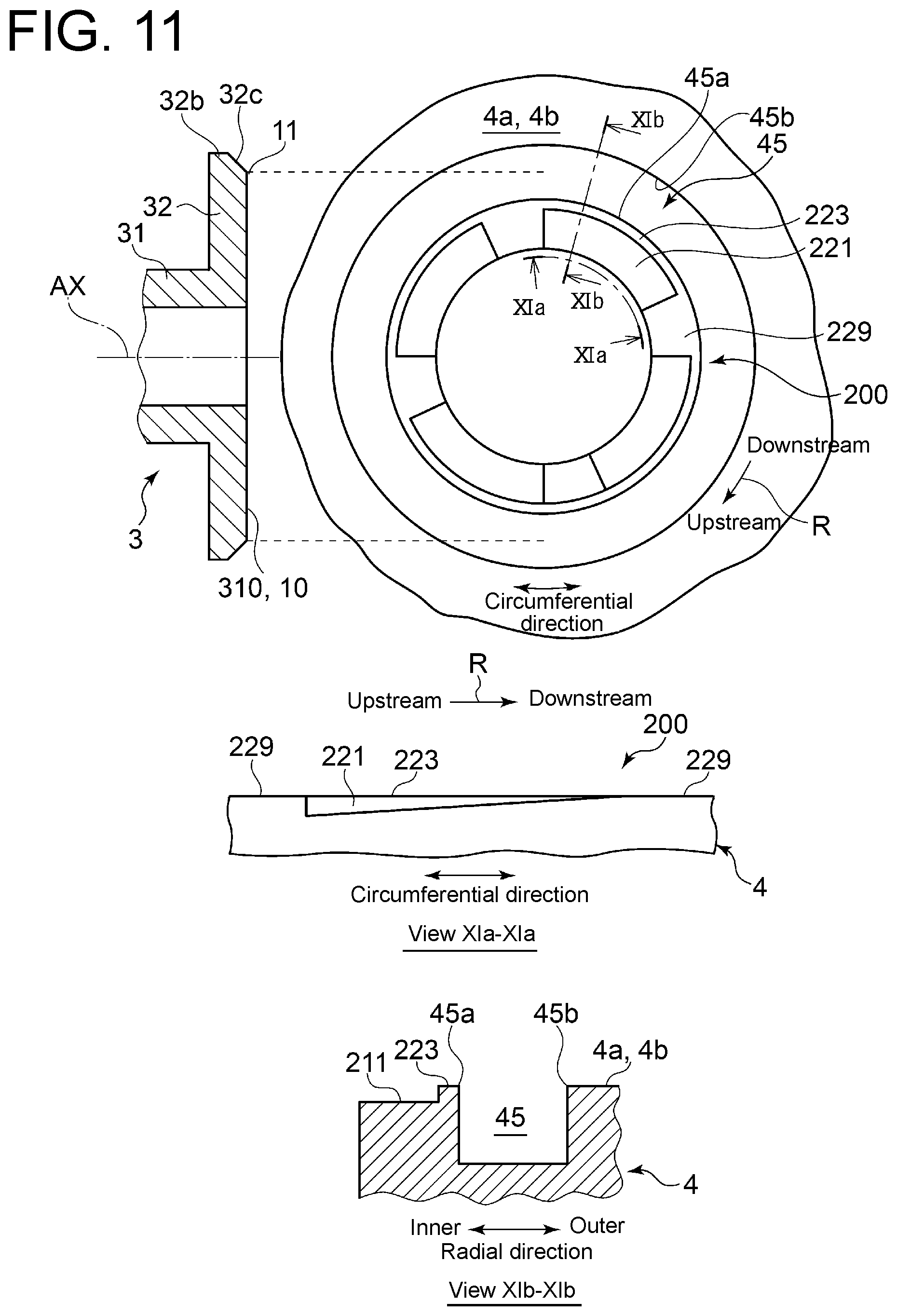 Patent US11841028 Figure 11 – Thrust bearing device and turbocharger